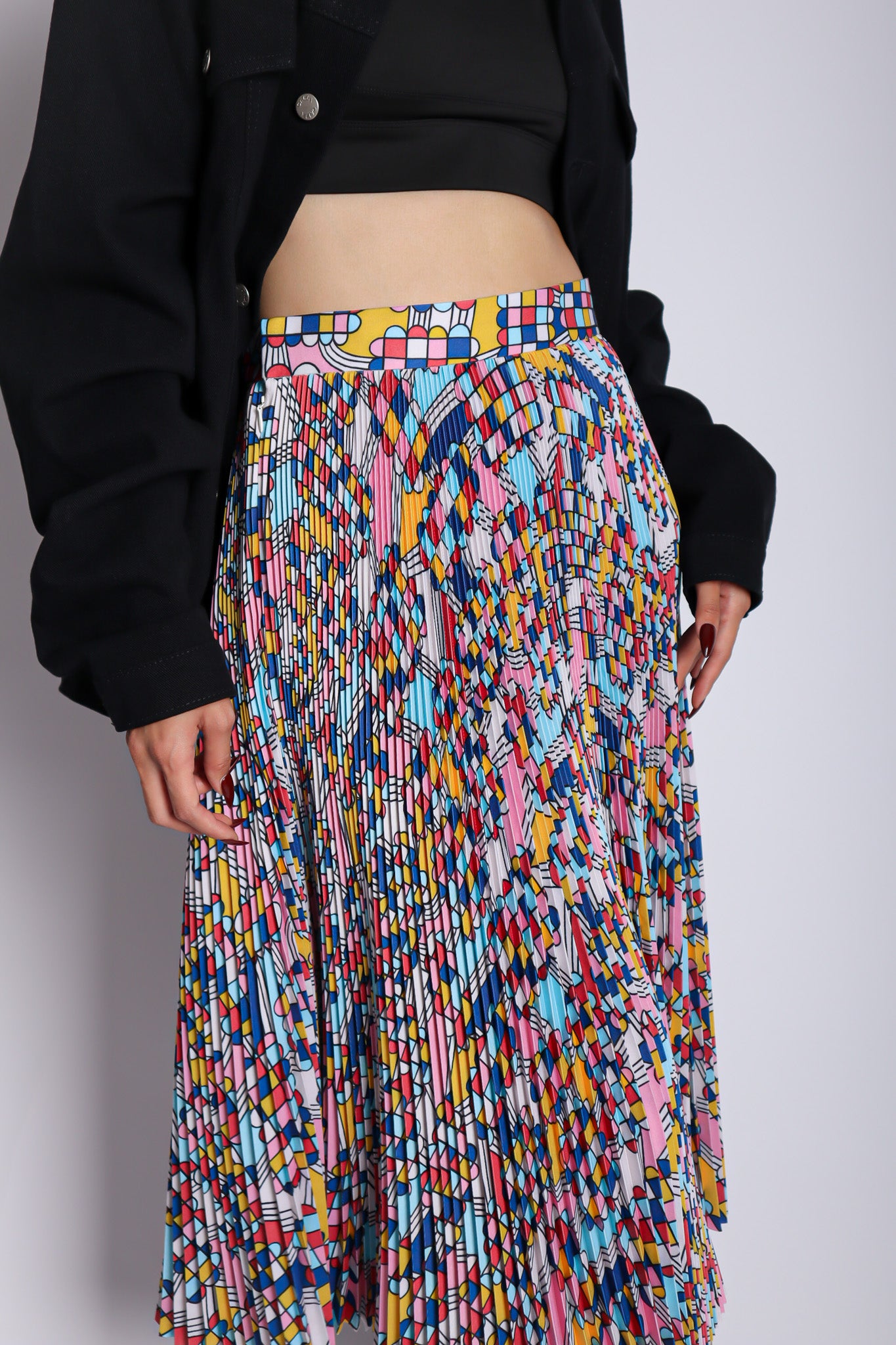 MOZAIC UMBRELLA PLEATS SKIRT