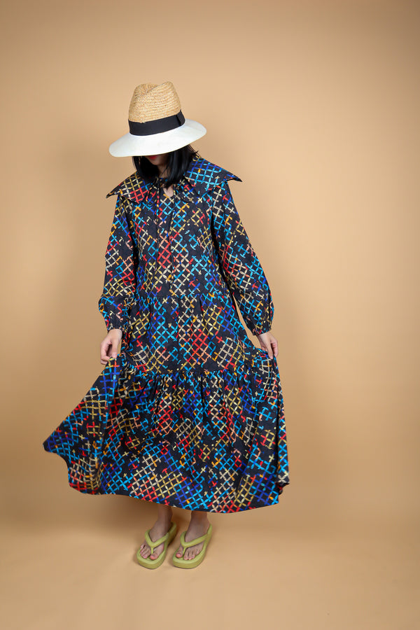 CTL NEST COLLAR LONG DRESS