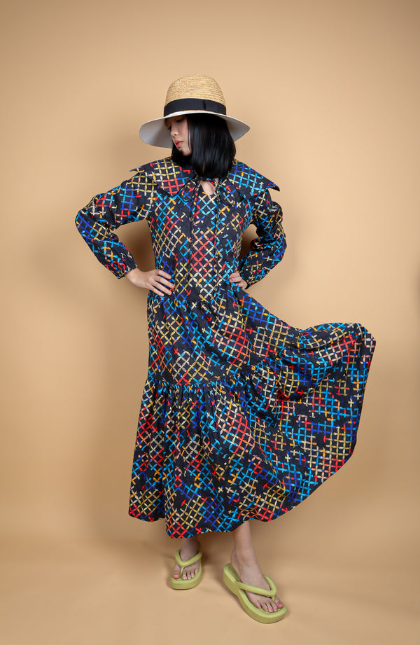 CTL NEST COLLAR LONG DRESS