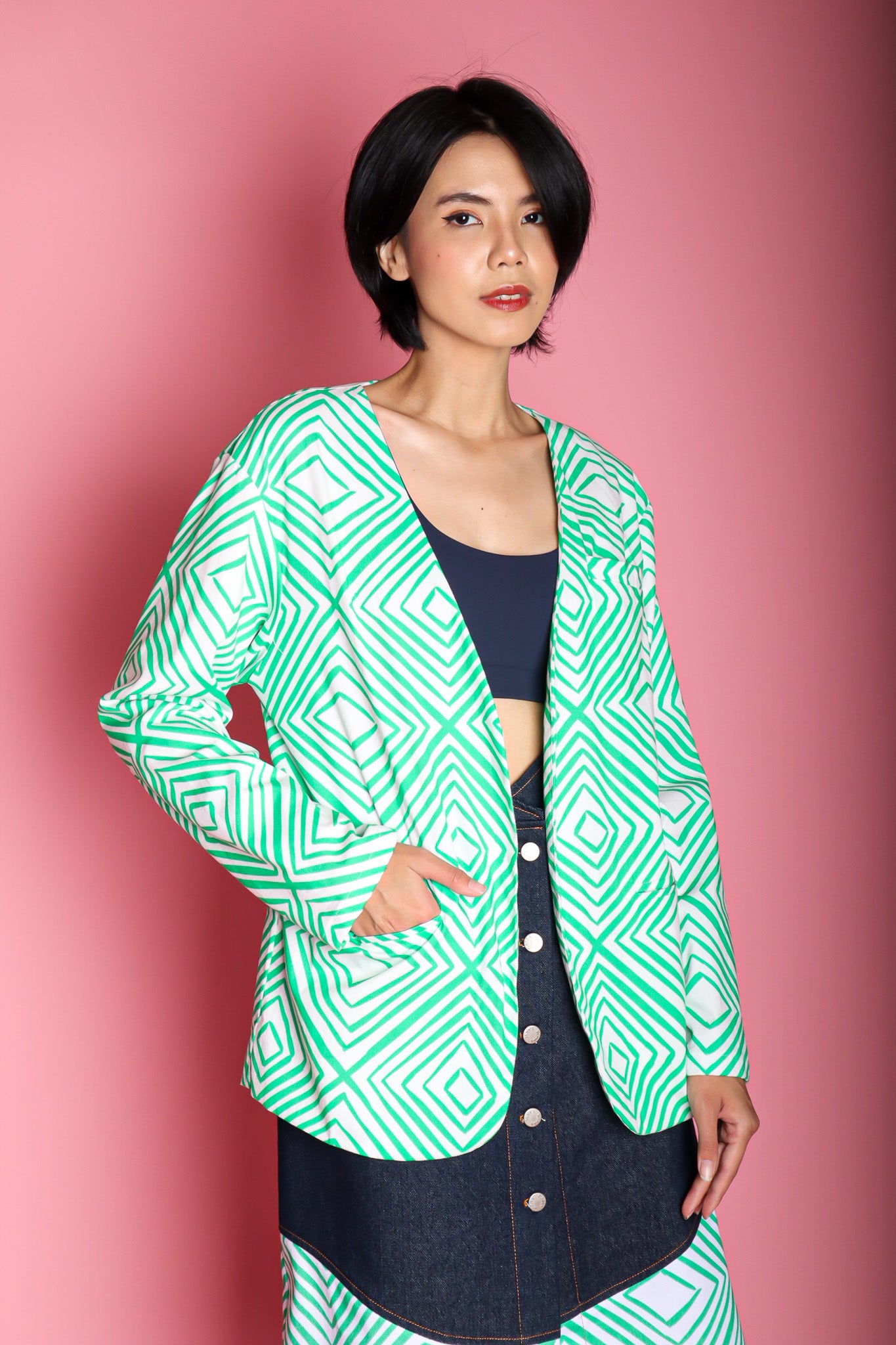 STRIPES BASIC BLAZER