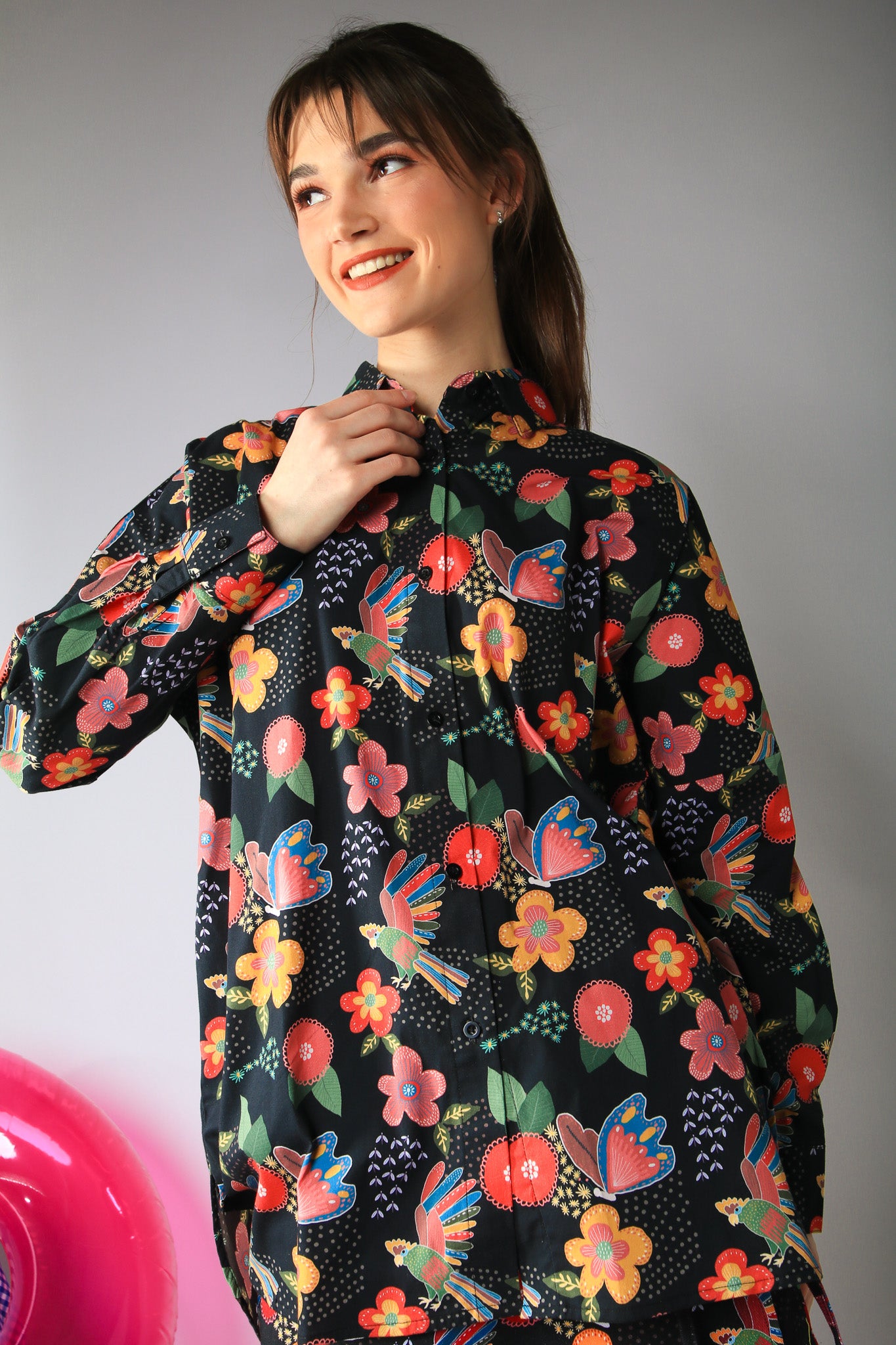 BLACK BIRD OVERSIZED SHIRT