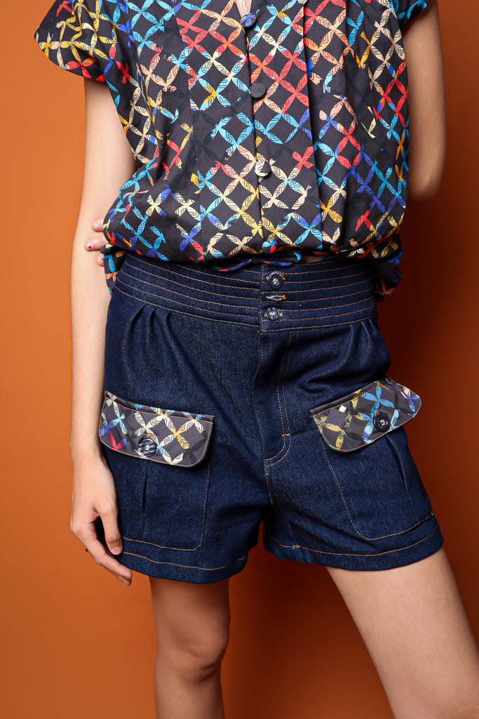 CTL NEST DENIM POCKET SHORT PANTS