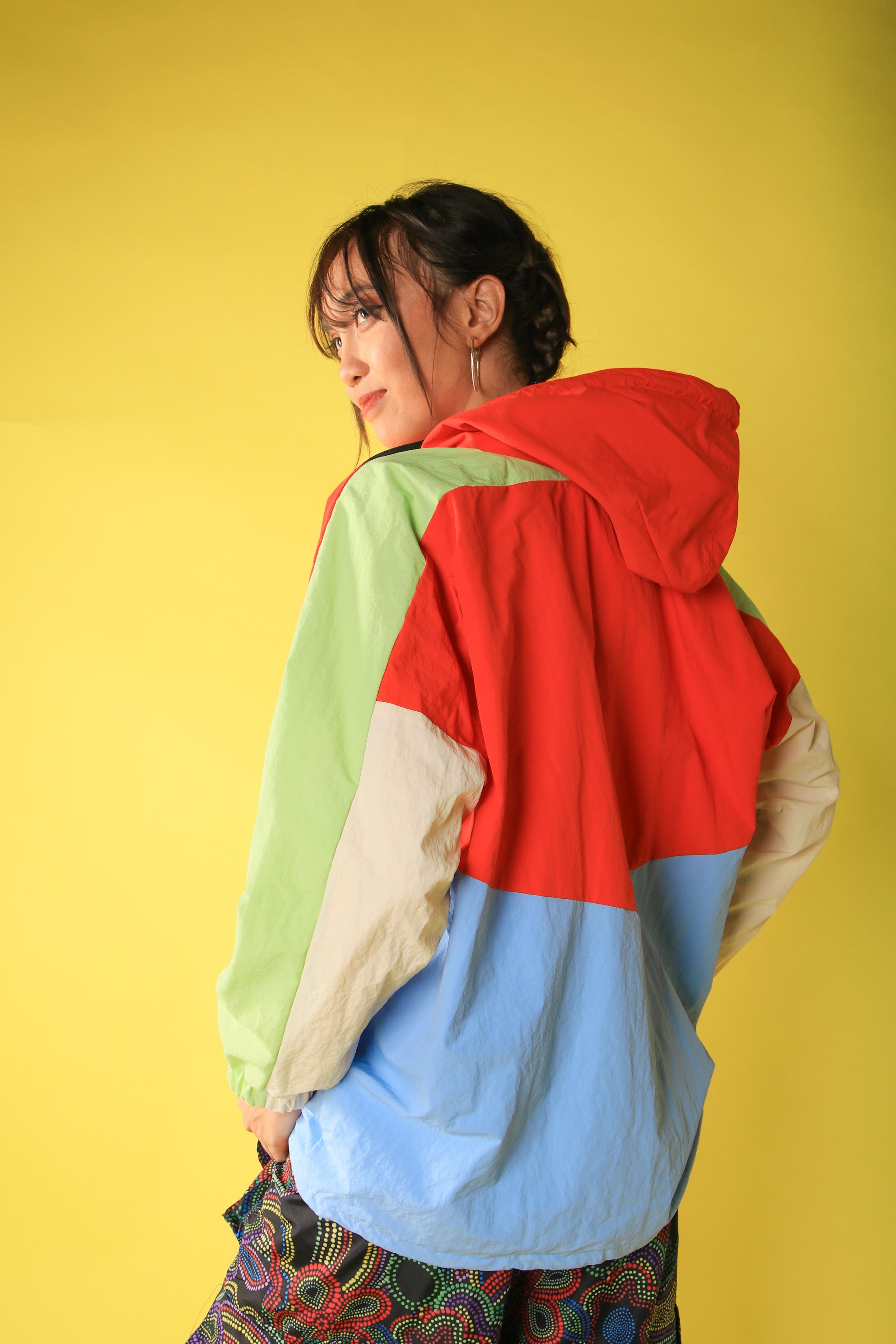 BASIC COLORFUL NYLON LONG JACKET