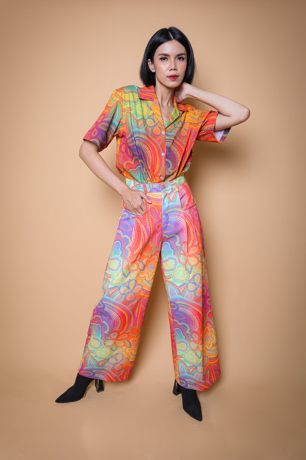 AURORA COLORFUL DENIM PANTS