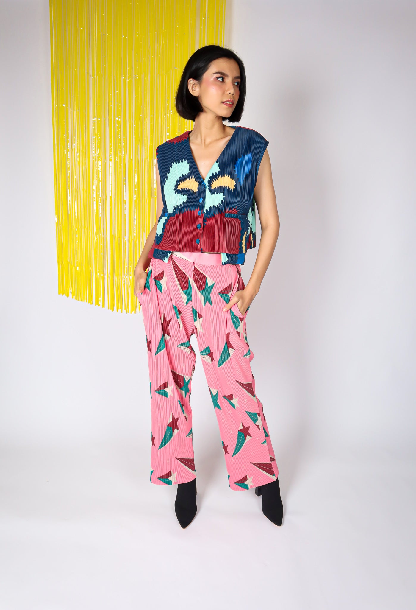 SUPERNOVA PLEATS PALAZZO PANTS
