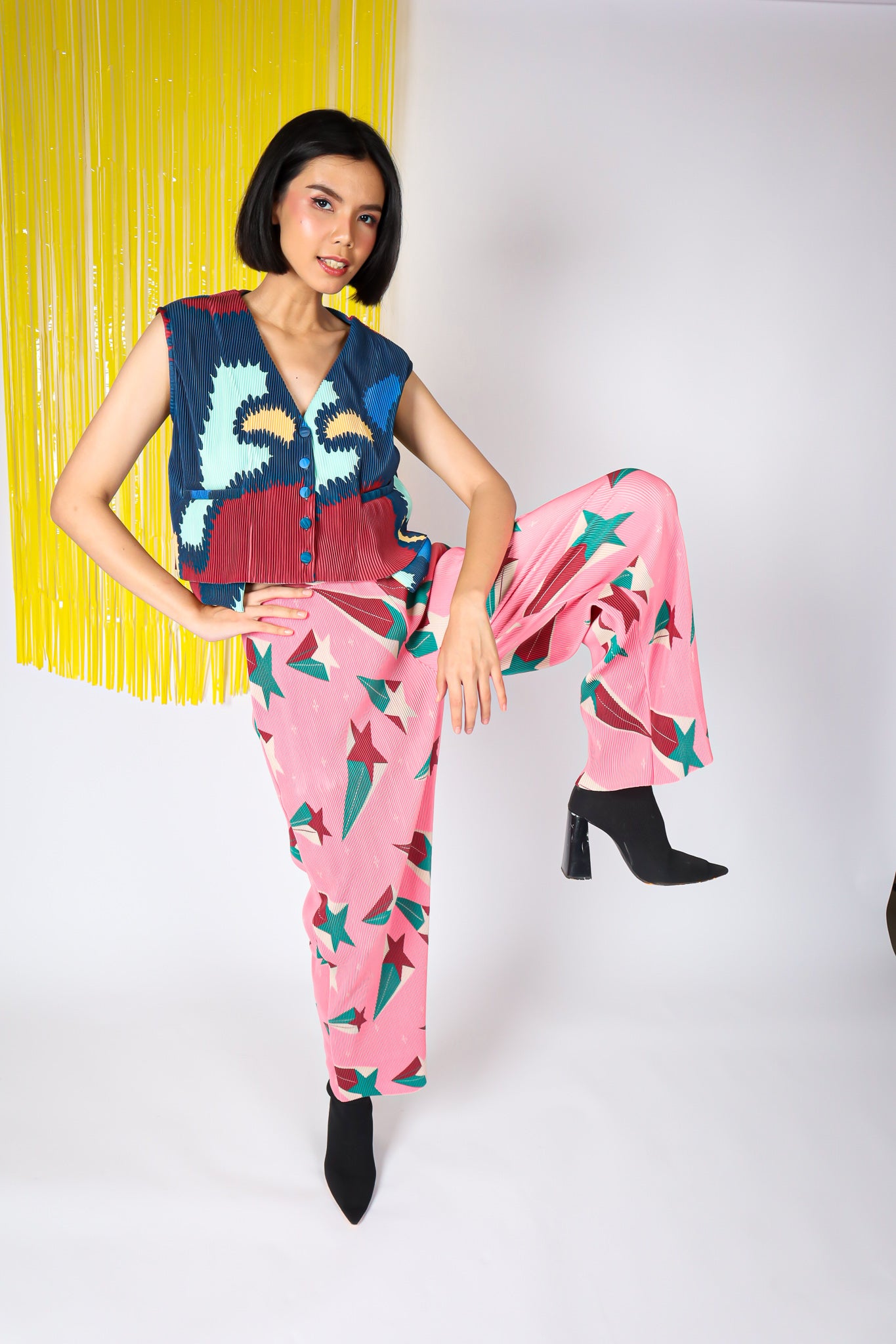 SUPERNOVA PLEATS PALAZZO PANTS