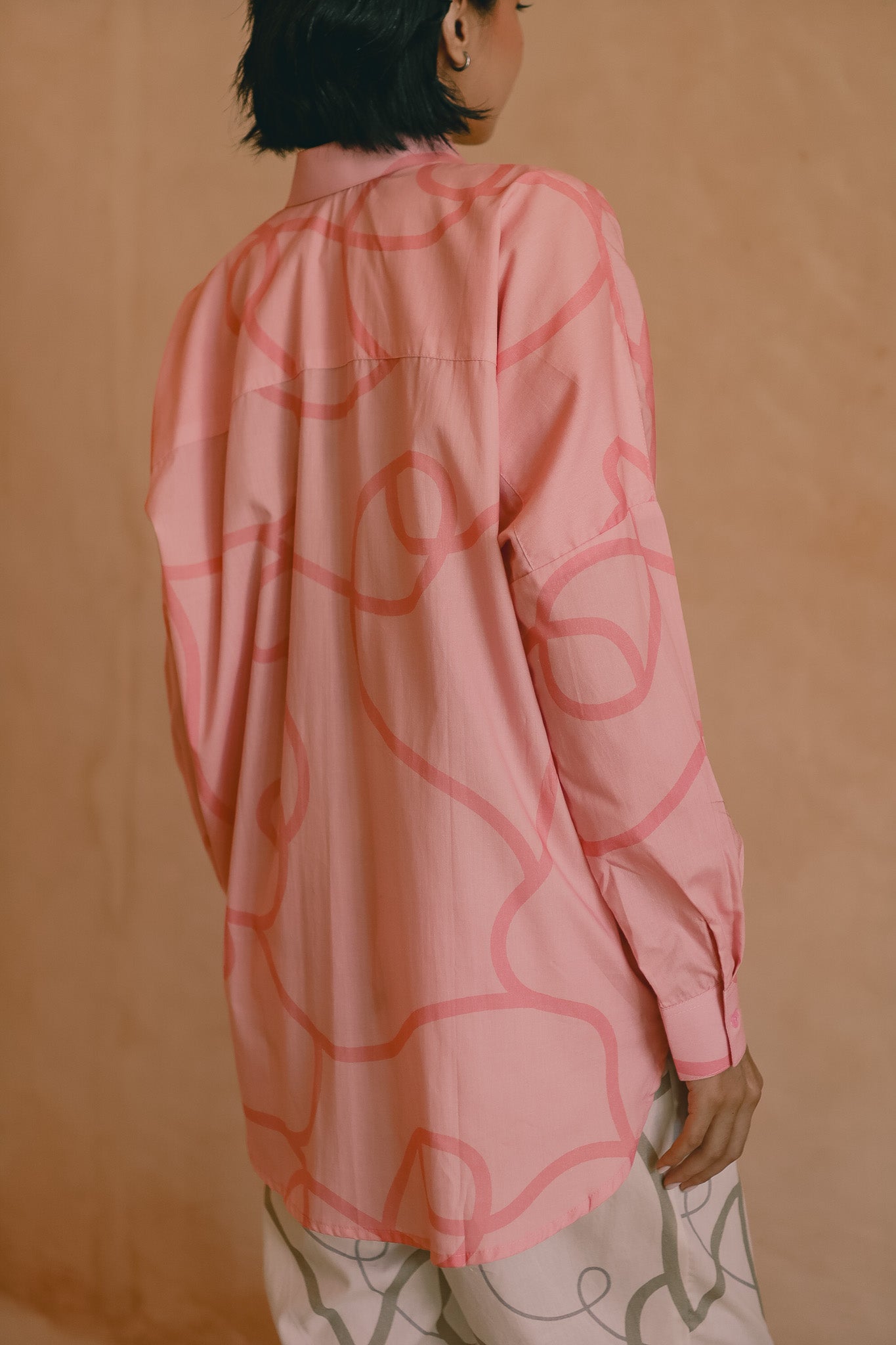 CALLA X ADINIA OVERSIZED SHIRT IN PINK