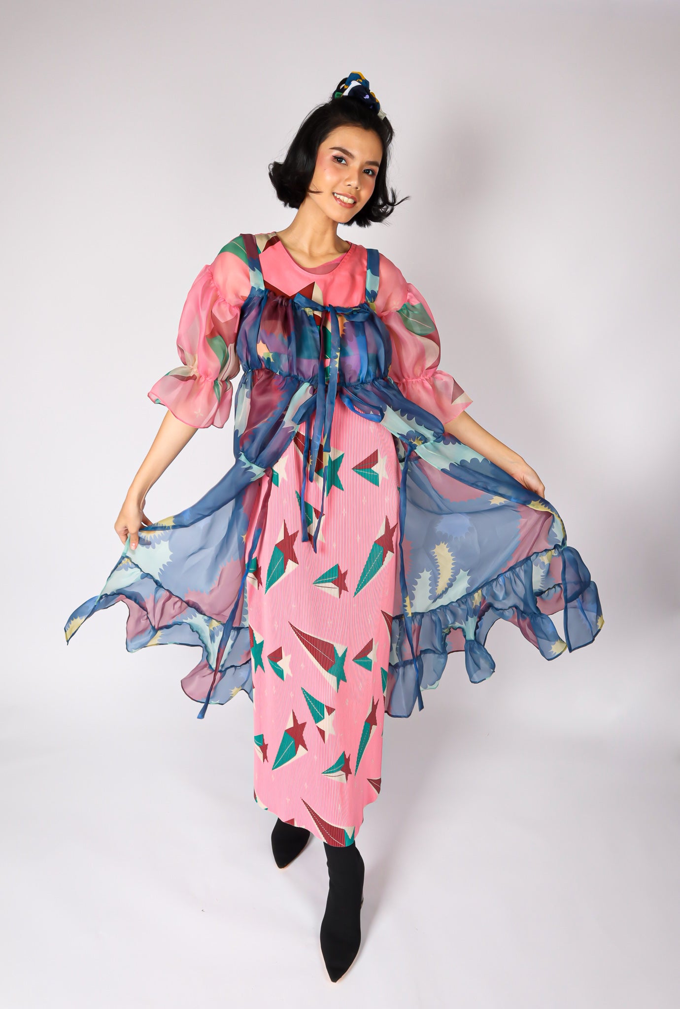 MYPHLORA ORGANZA OUTER DRESS