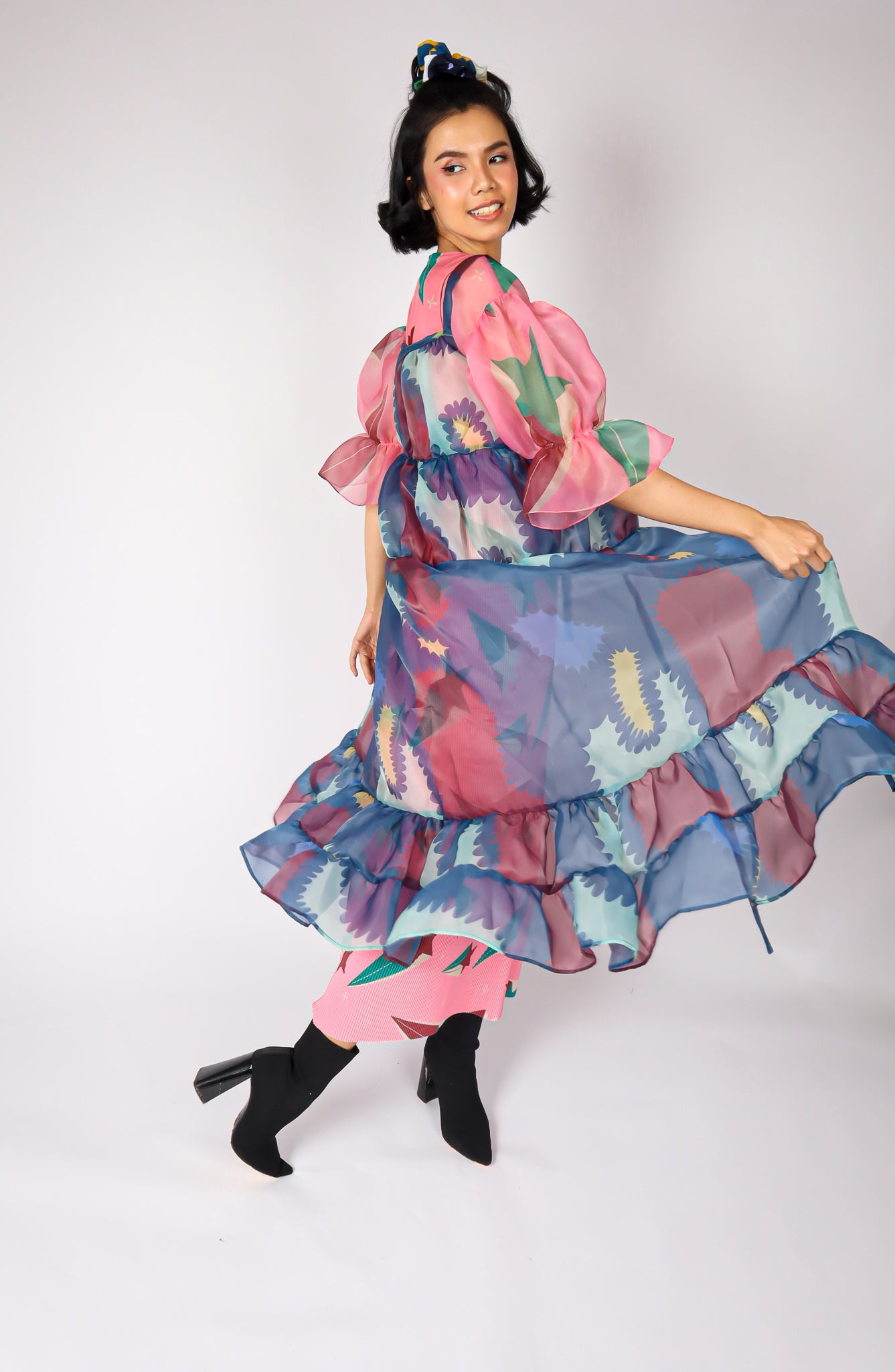 MYPHLORA ORGANZA OUTER DRESS