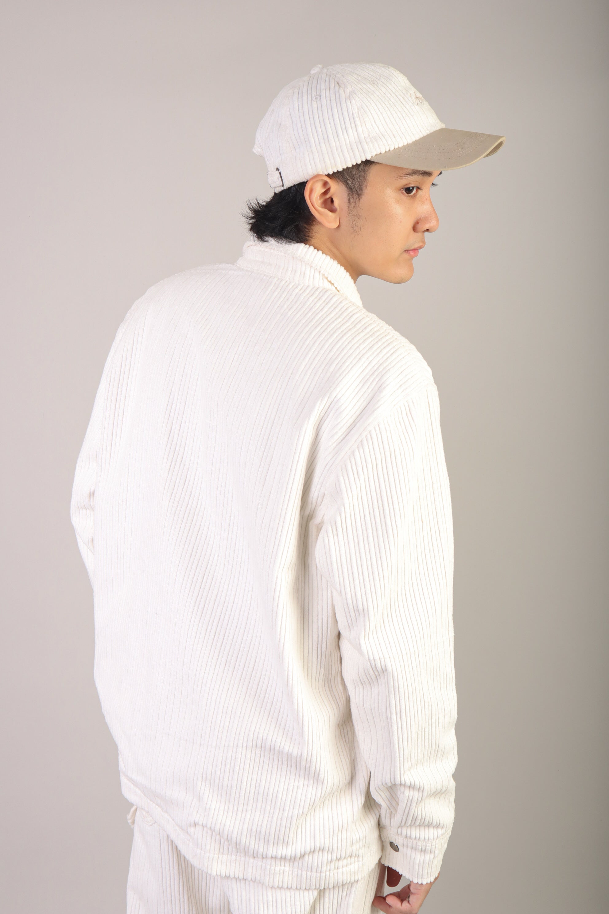 AME HAT CORDUROY WHITE