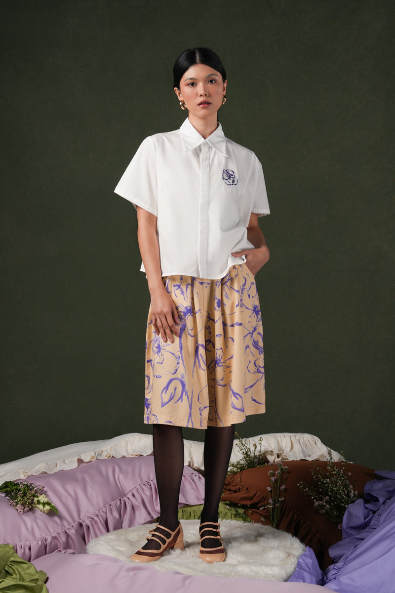 Isoria Embroidery Shirt - Perle
