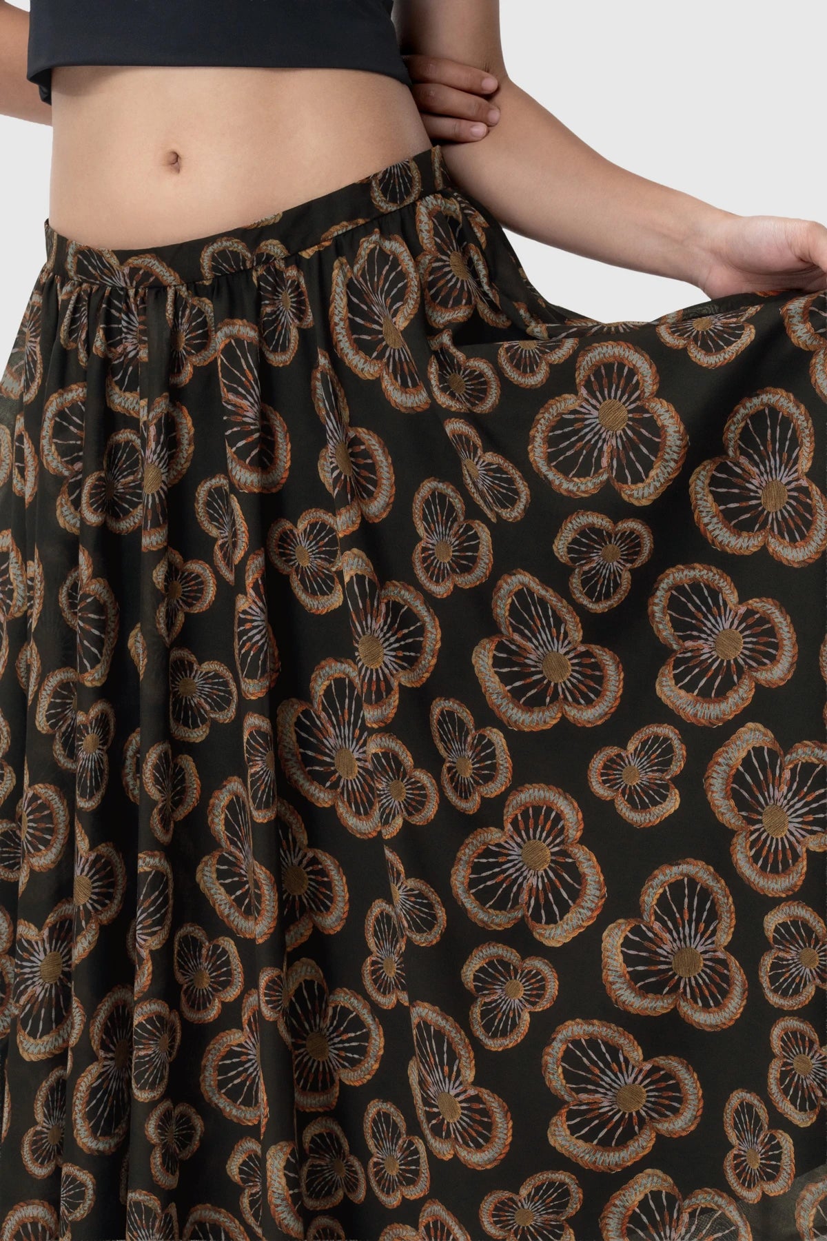 Ixora Circle Skirt - Flame