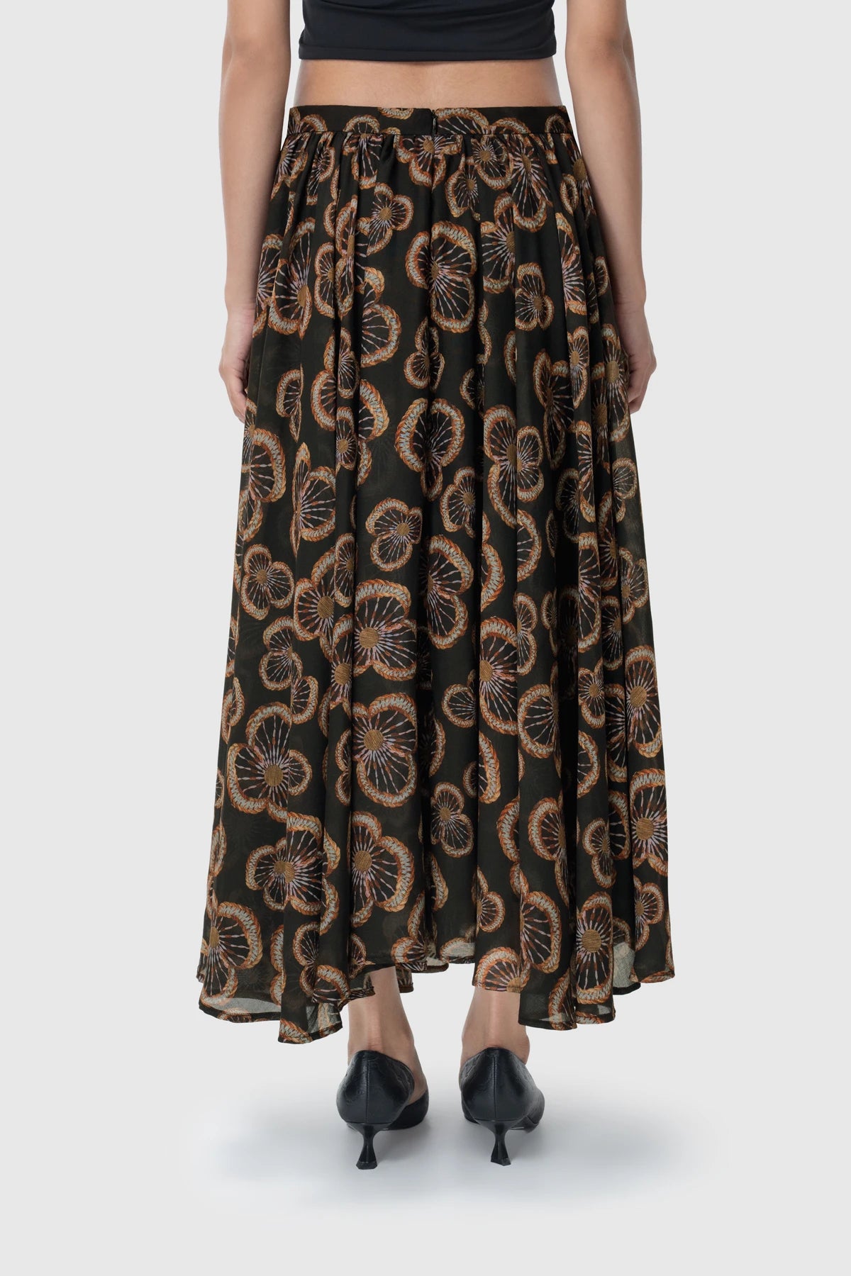 Ixora Circle Skirt - Flame
