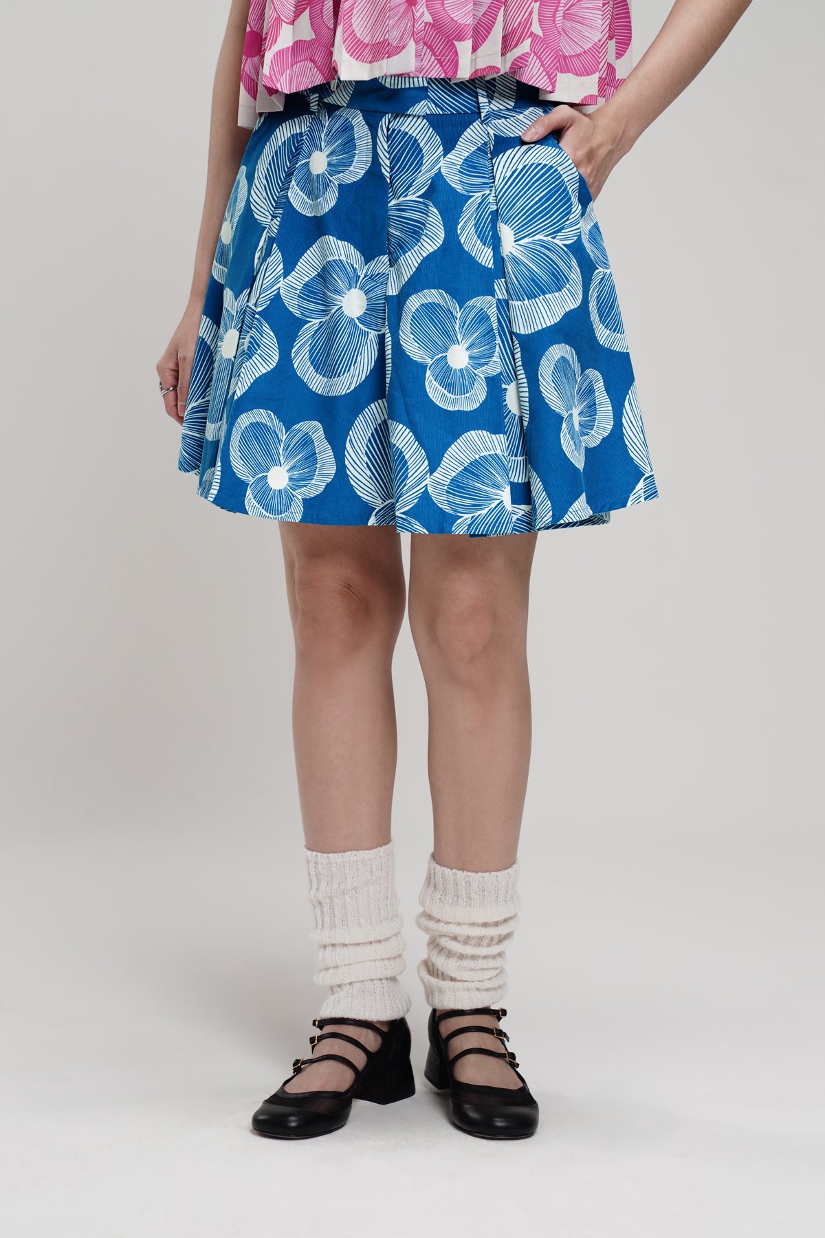 Karmen Corduroy Skort - Blue