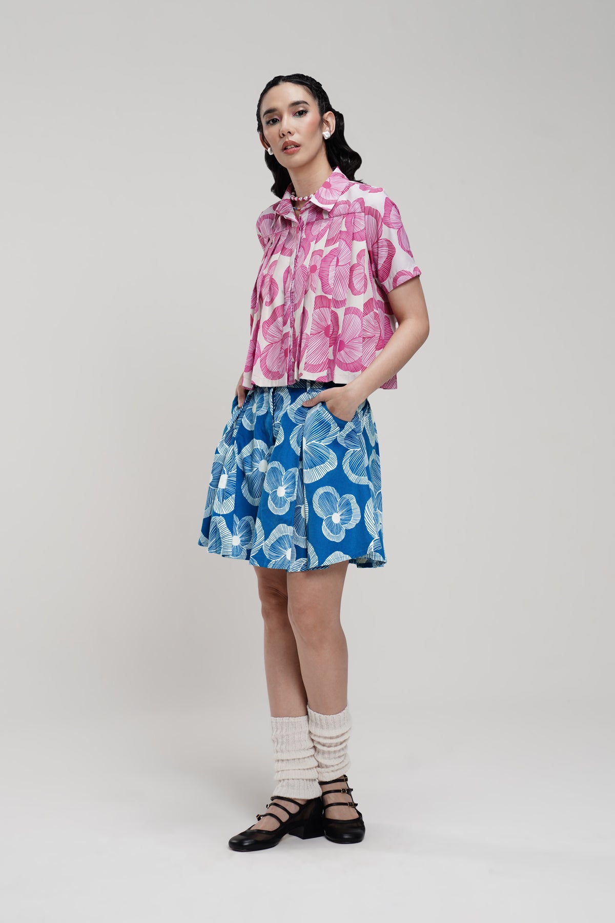 Karmen Corduroy Skort - Blue