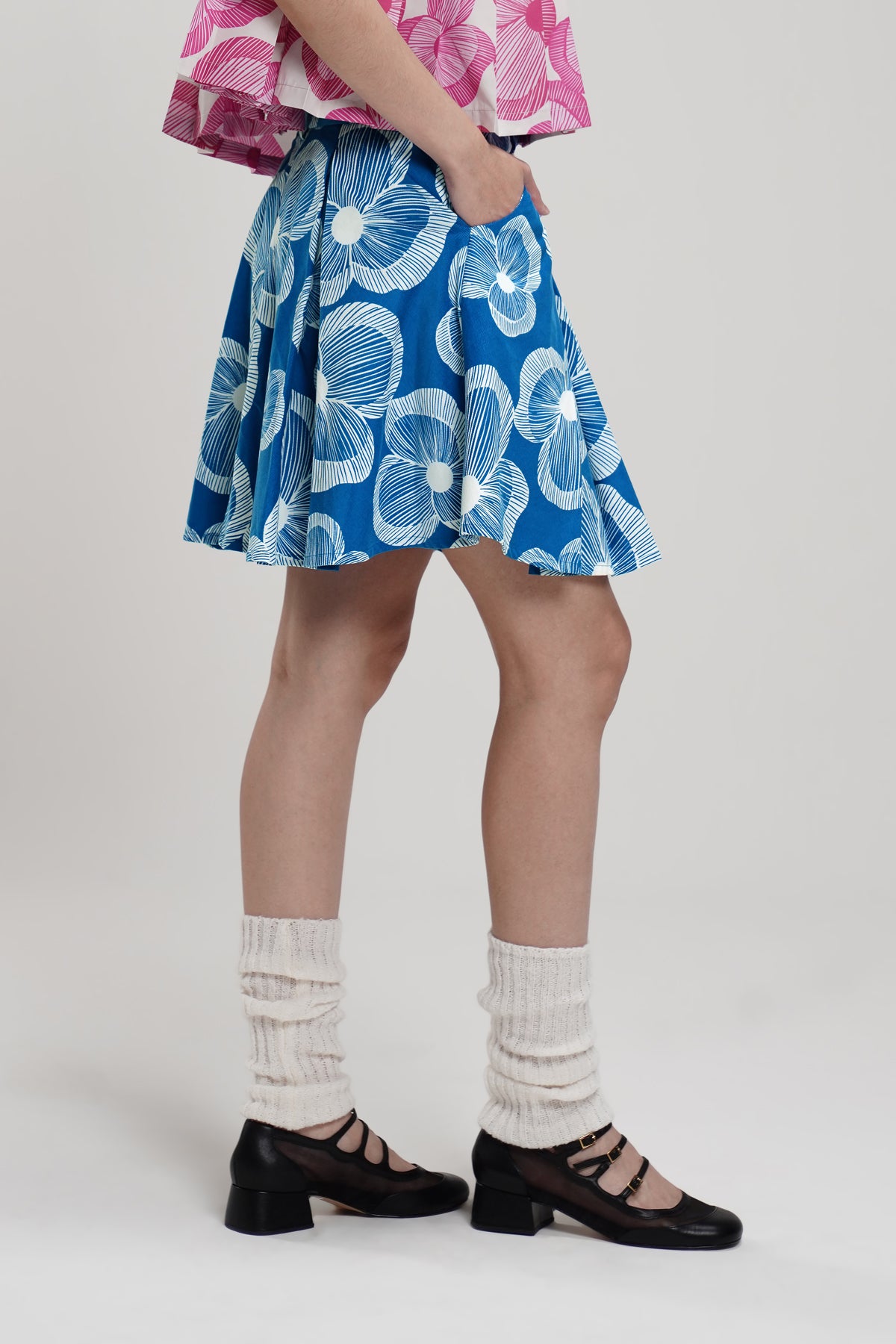 Karmen Corduroy Skort - Blue