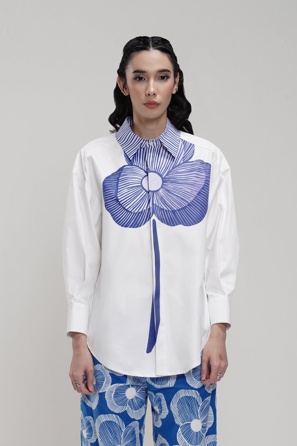 Karmen Long Shirt - Blue