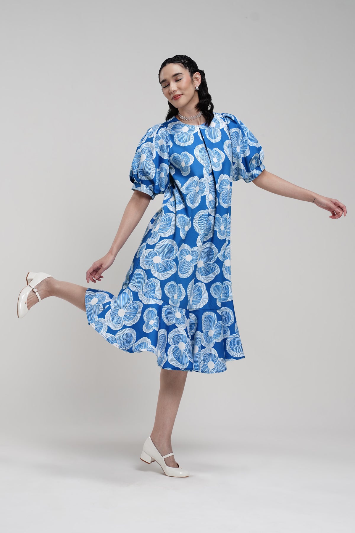 Karmen Midi Dress - Blue