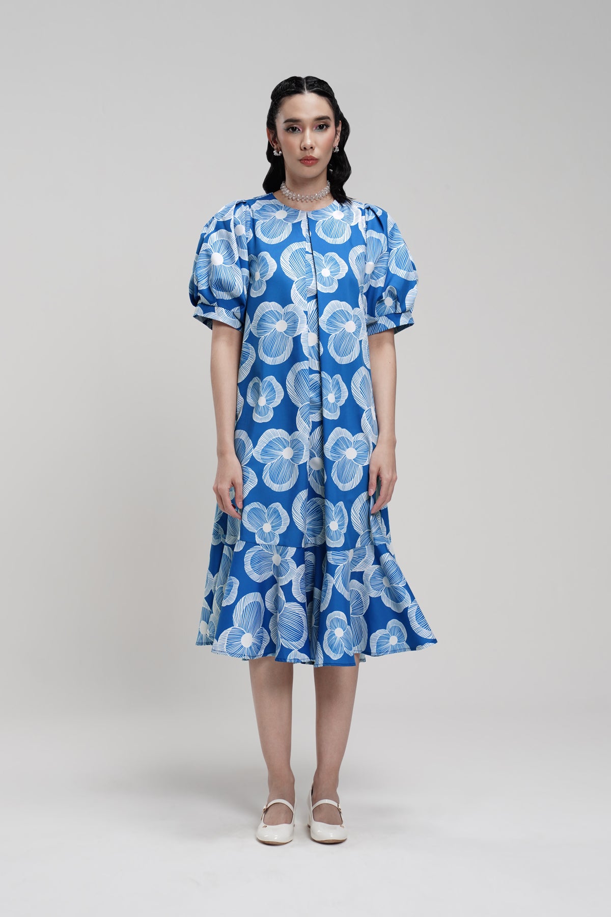 Karmen Midi Dress - Blue