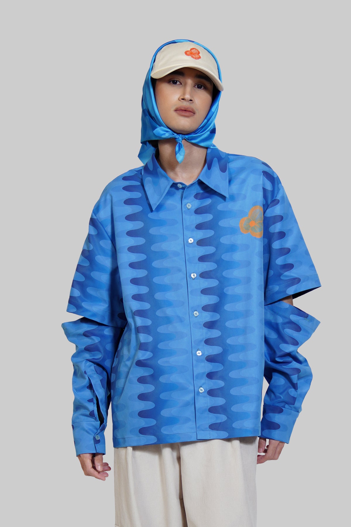 Karmen Wavy Shirt - Blue