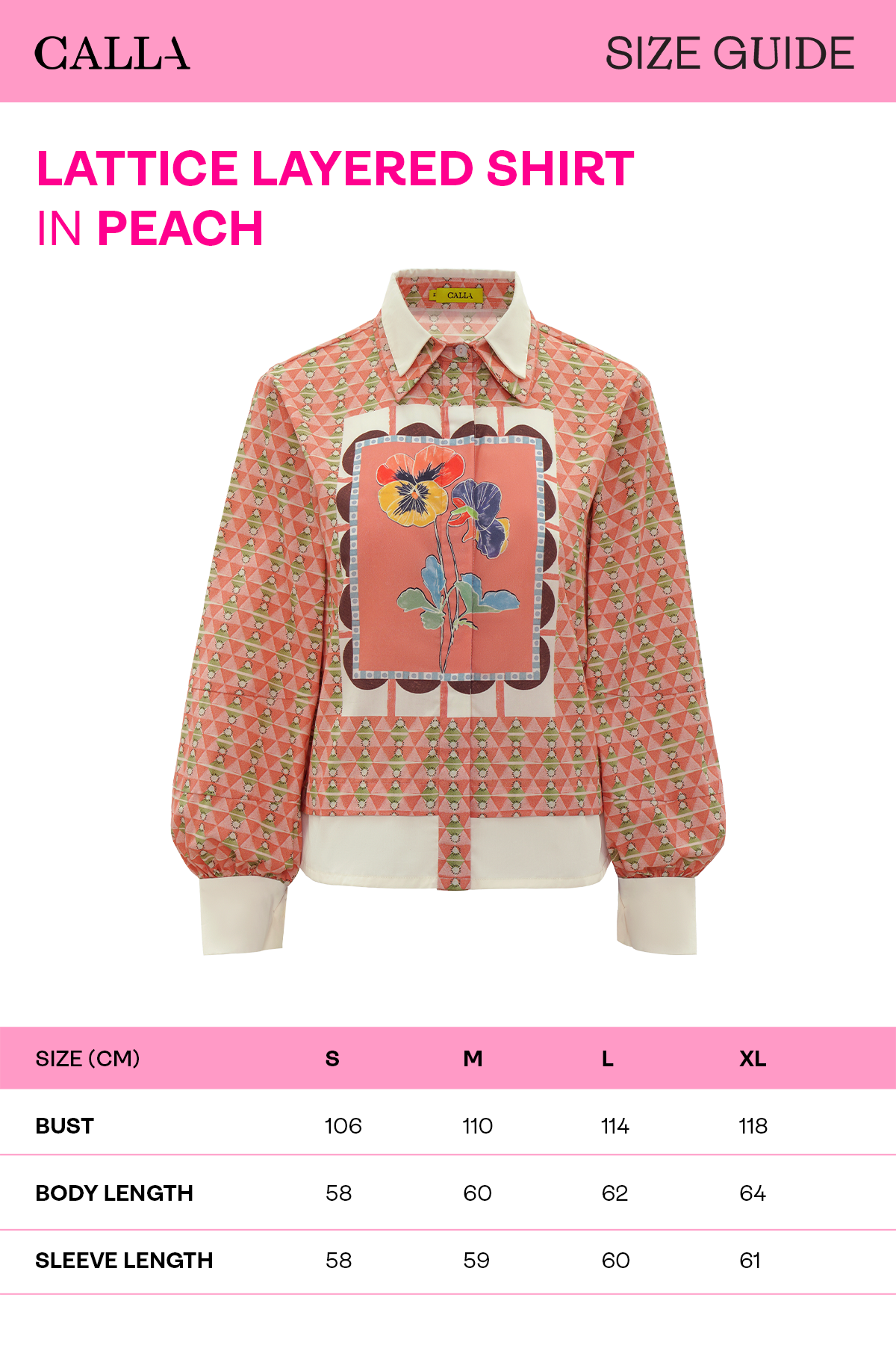 Lattice Layered Shirt - Peach