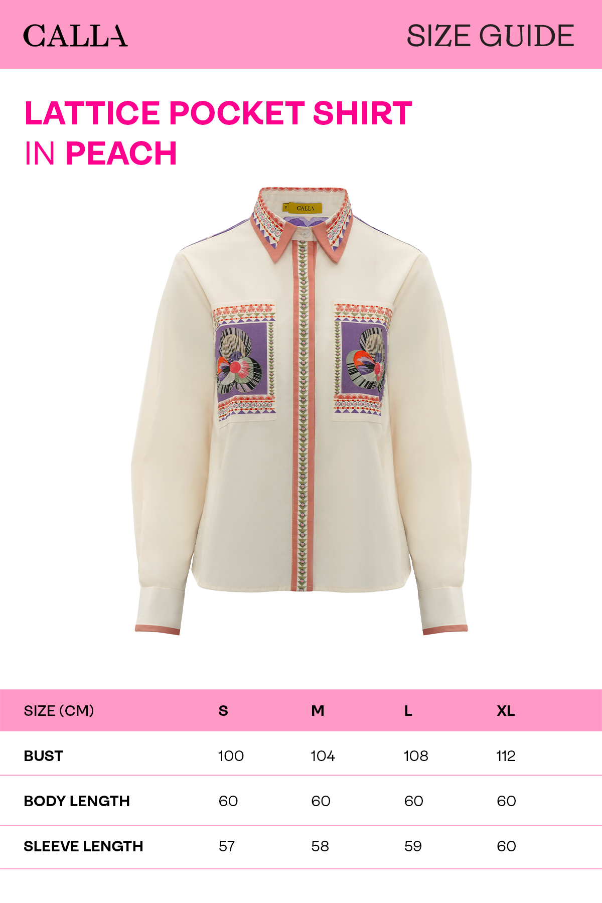 Lattice Pocket Shirt - Peach