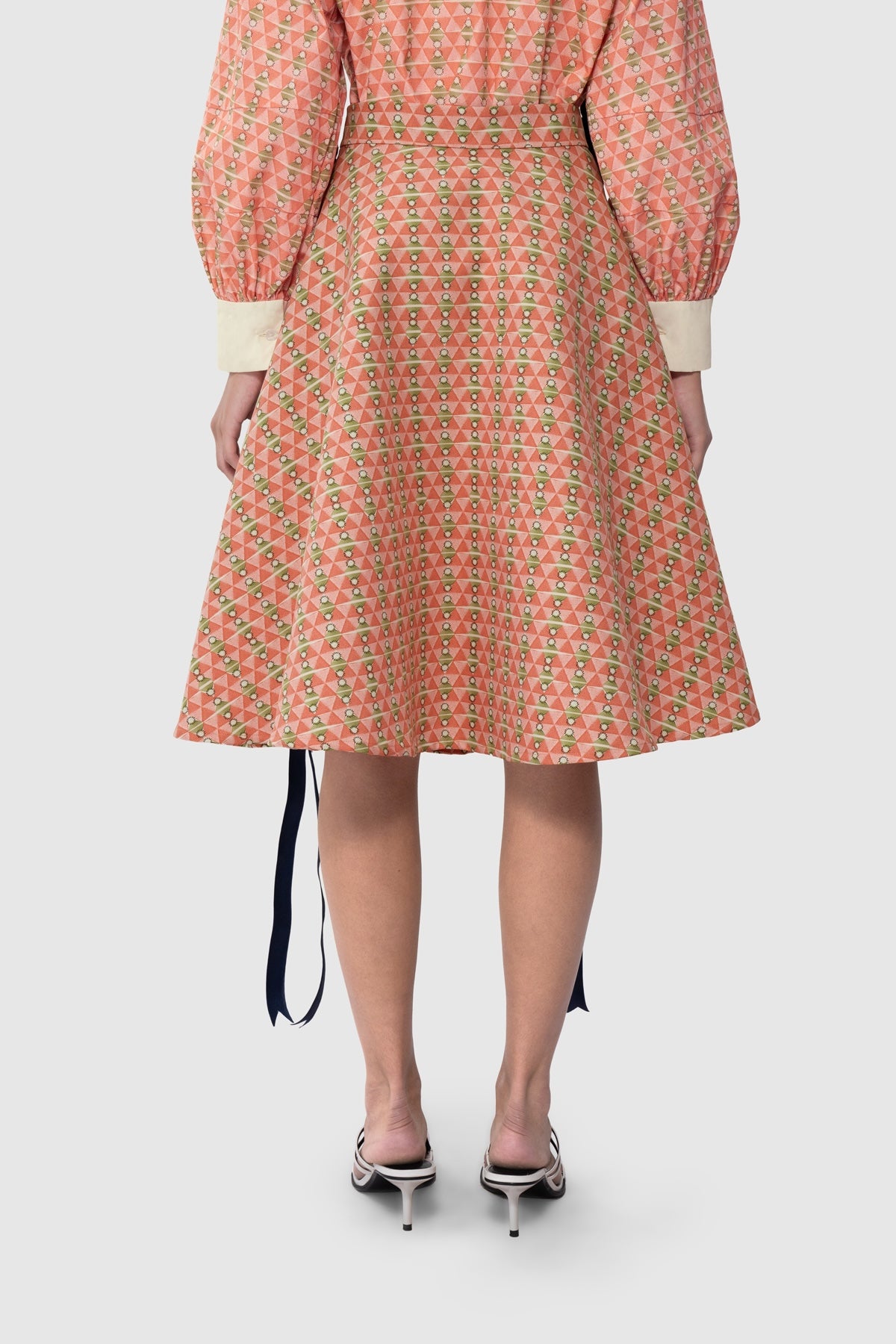 Lattice Zipper Skirt - Peach