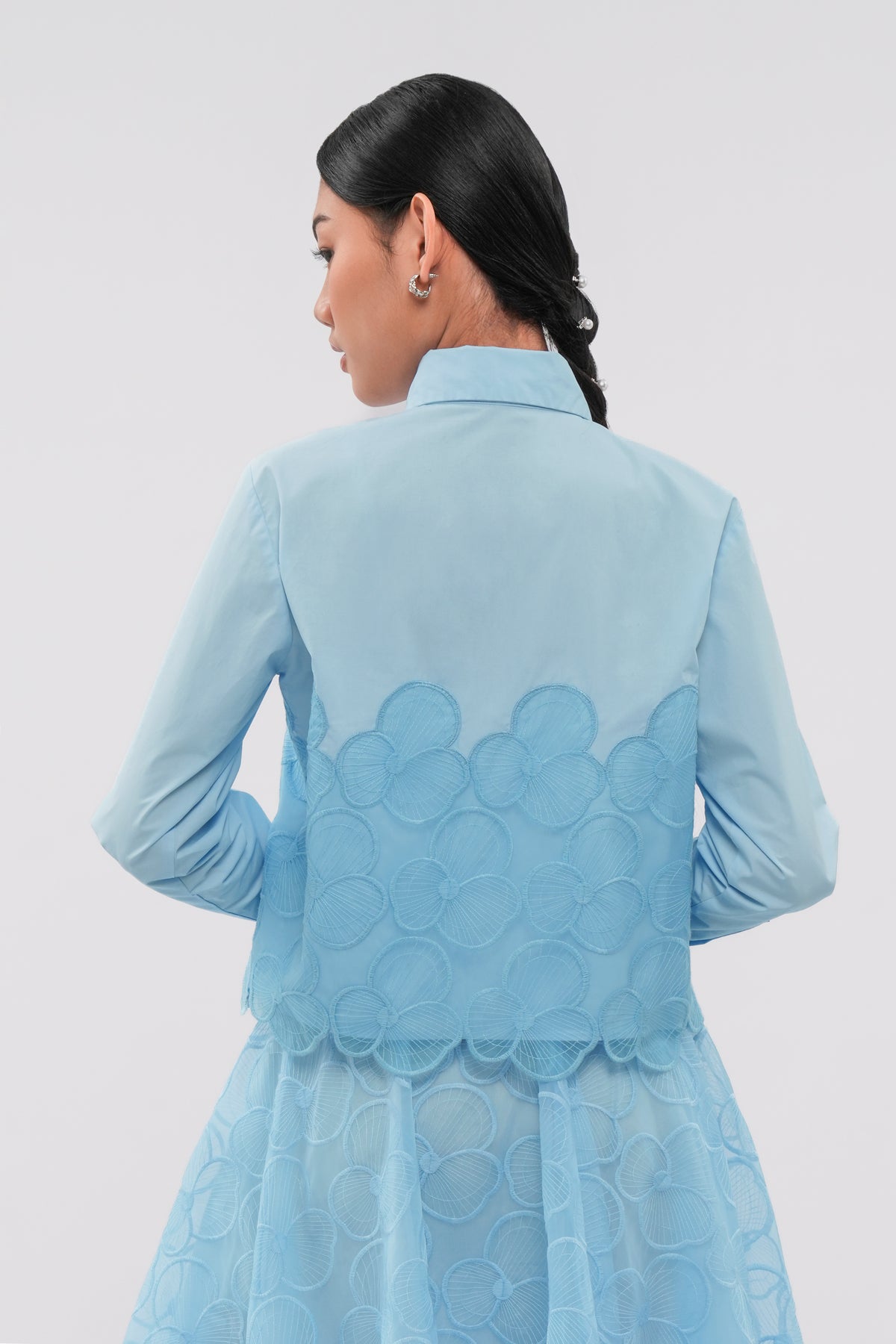 Liora Crop Shirt - Sky