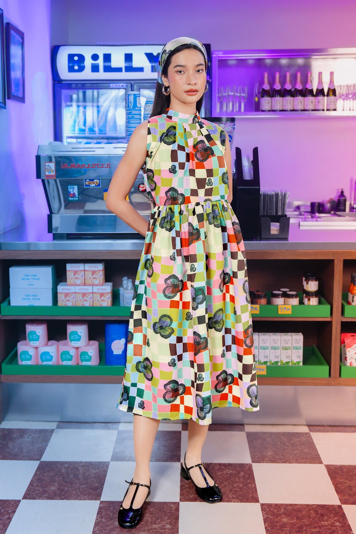 Lucid Bloom Midi Dress - Hues