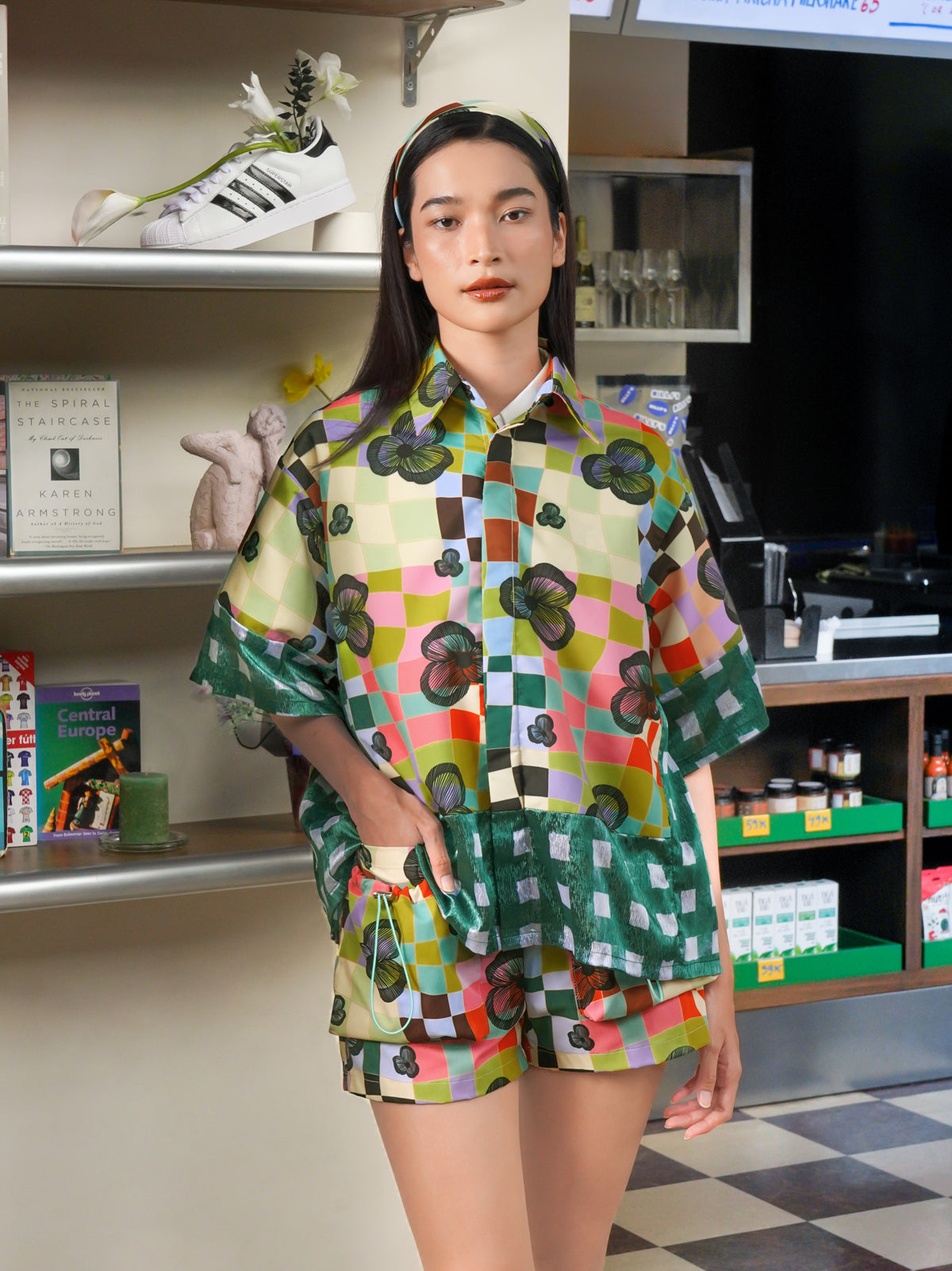 Lucid Bloom Oversized Shirt - Hues