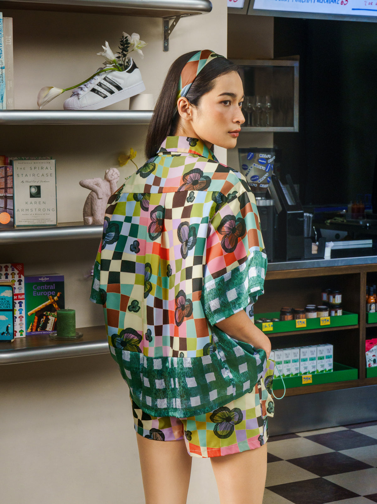 Lucid Bloom Oversized Shirt - Hues