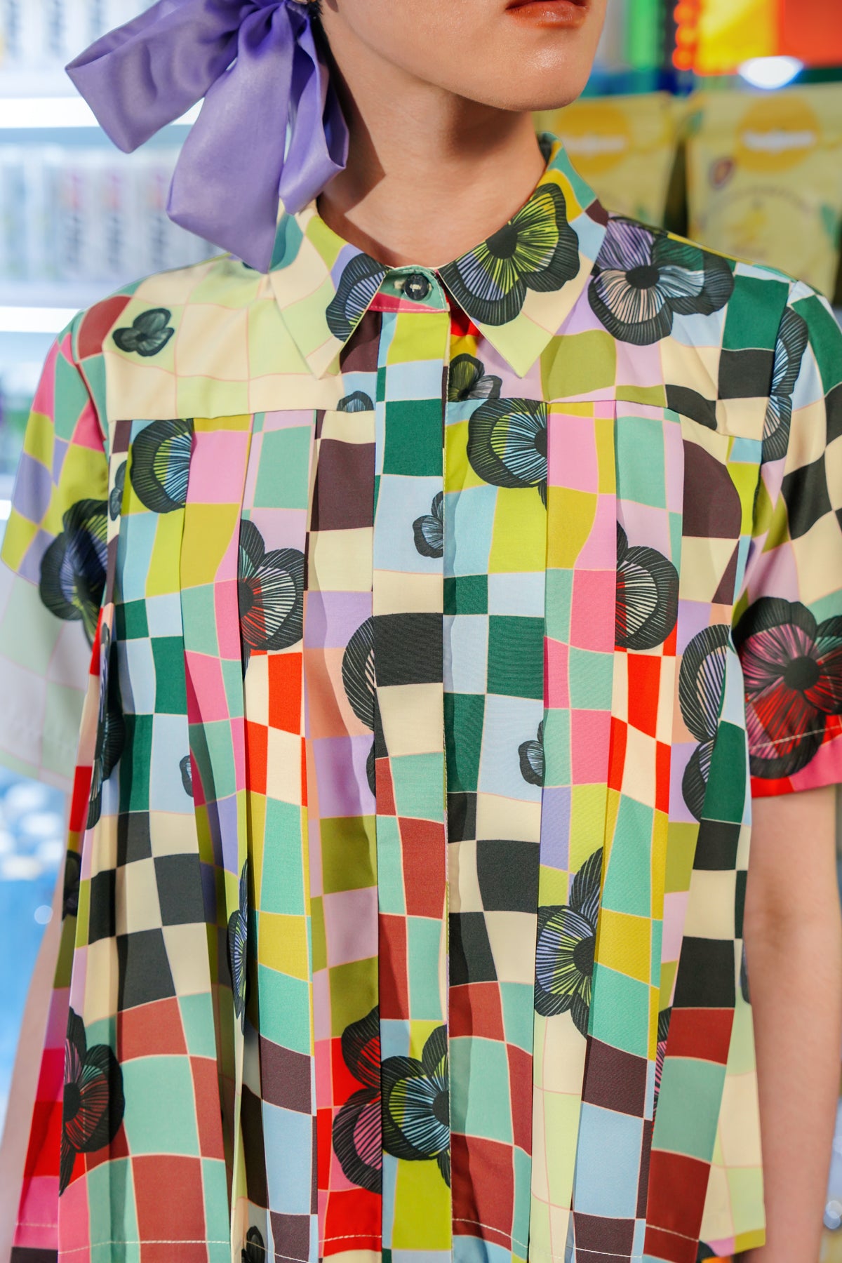 Lucid Bloom Pleated Shirt - Hues