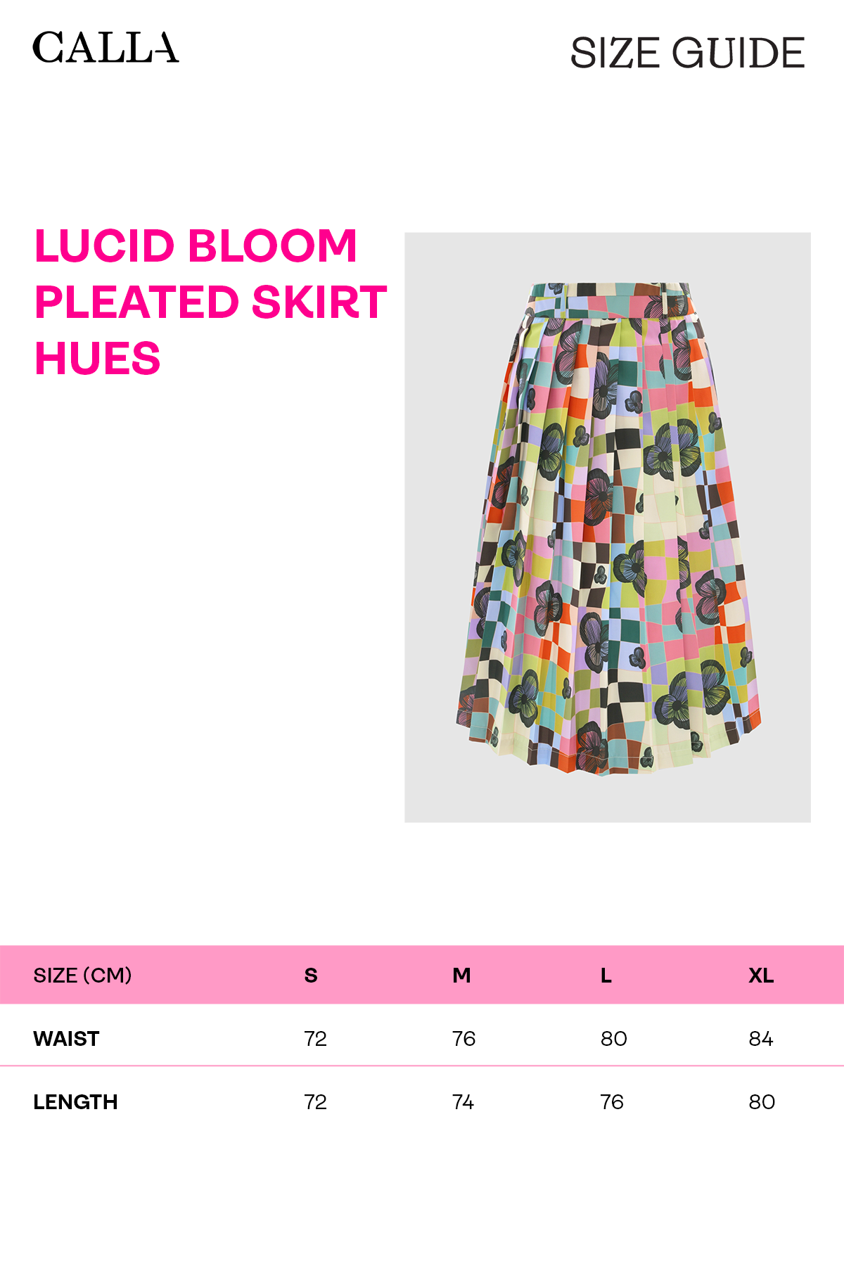 Lucid Bloom Pleated Skirt - Hues