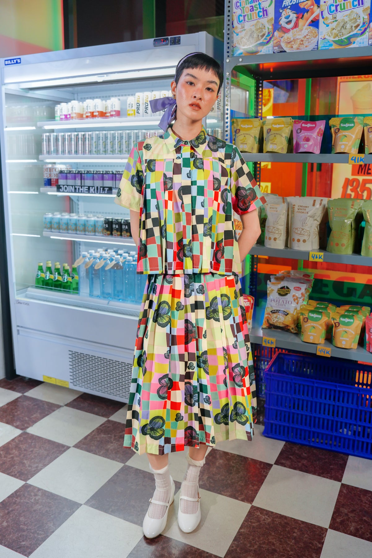 Lucid Bloom Pleated Skirt - Hues