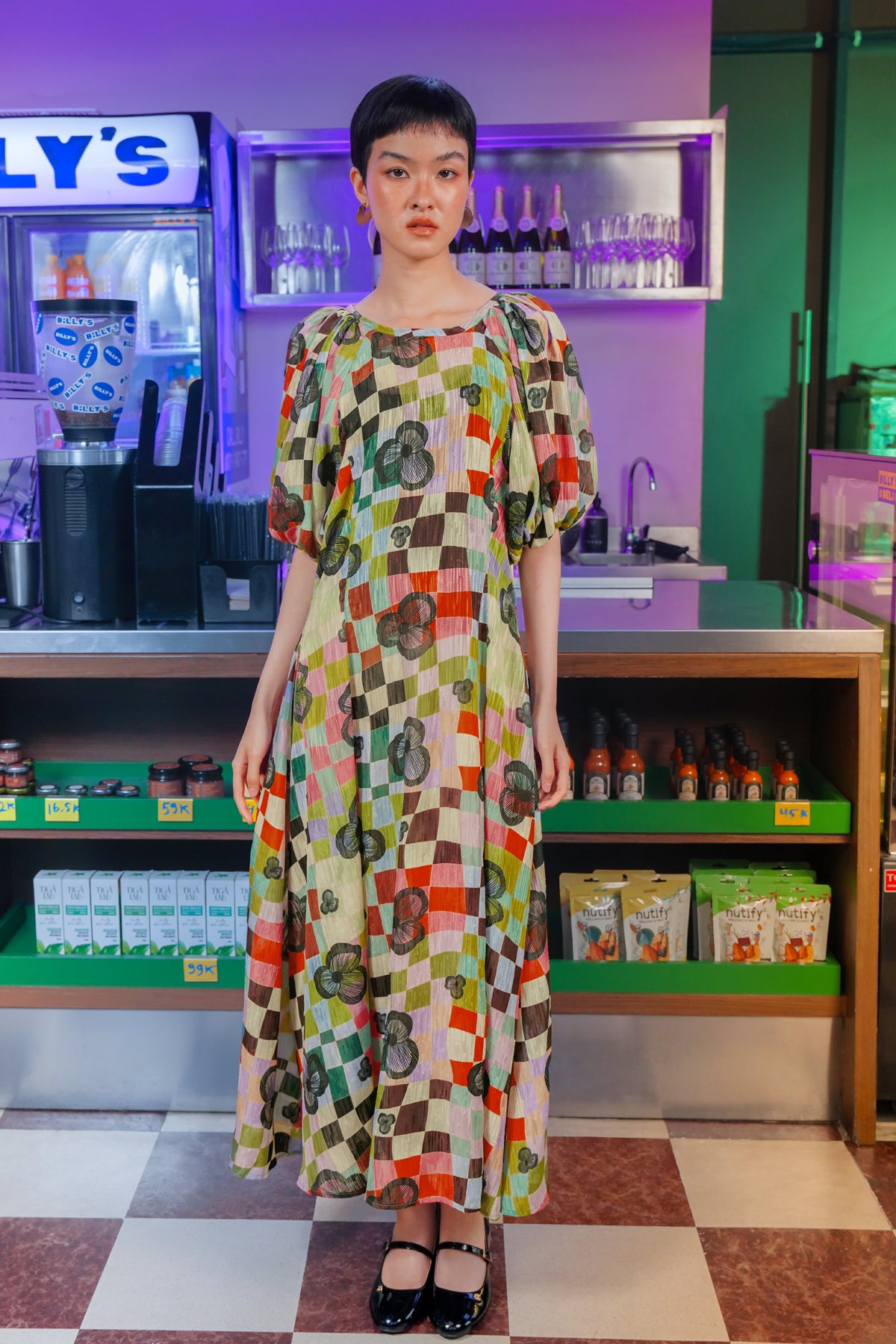 Lucid Bloom Puffy Dress - Hues