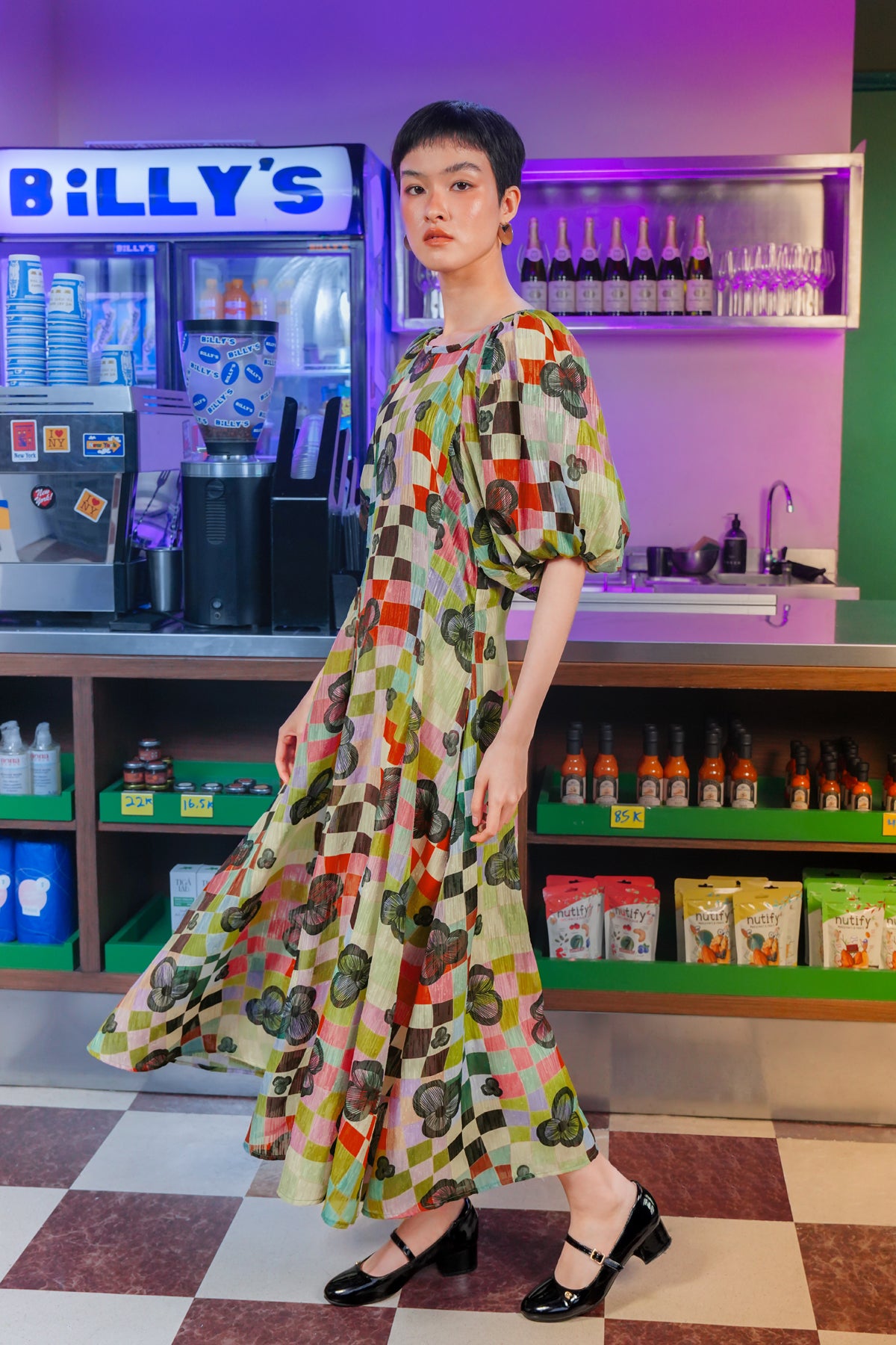 Lucid Bloom Puffy Dress - Hues