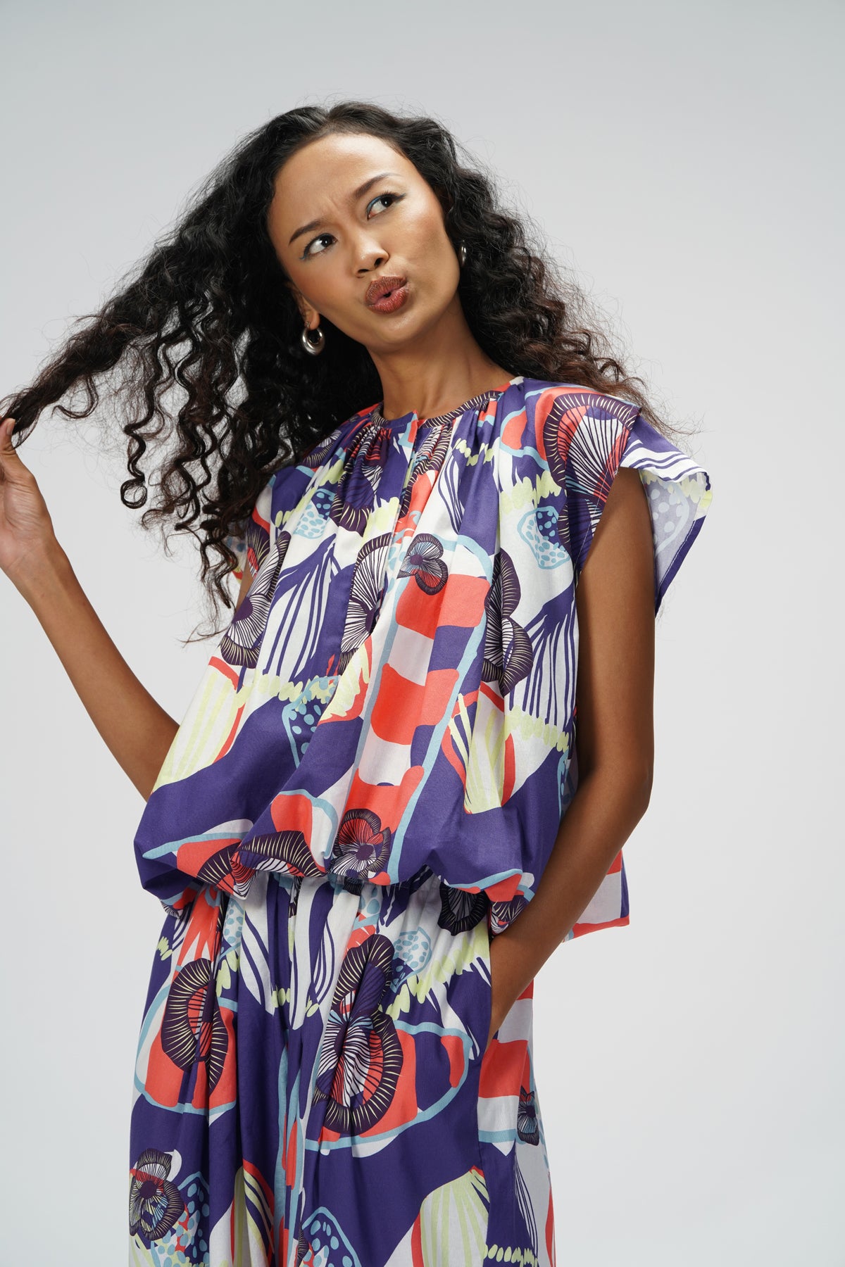 Lucy Puffy Blouse - Celestial