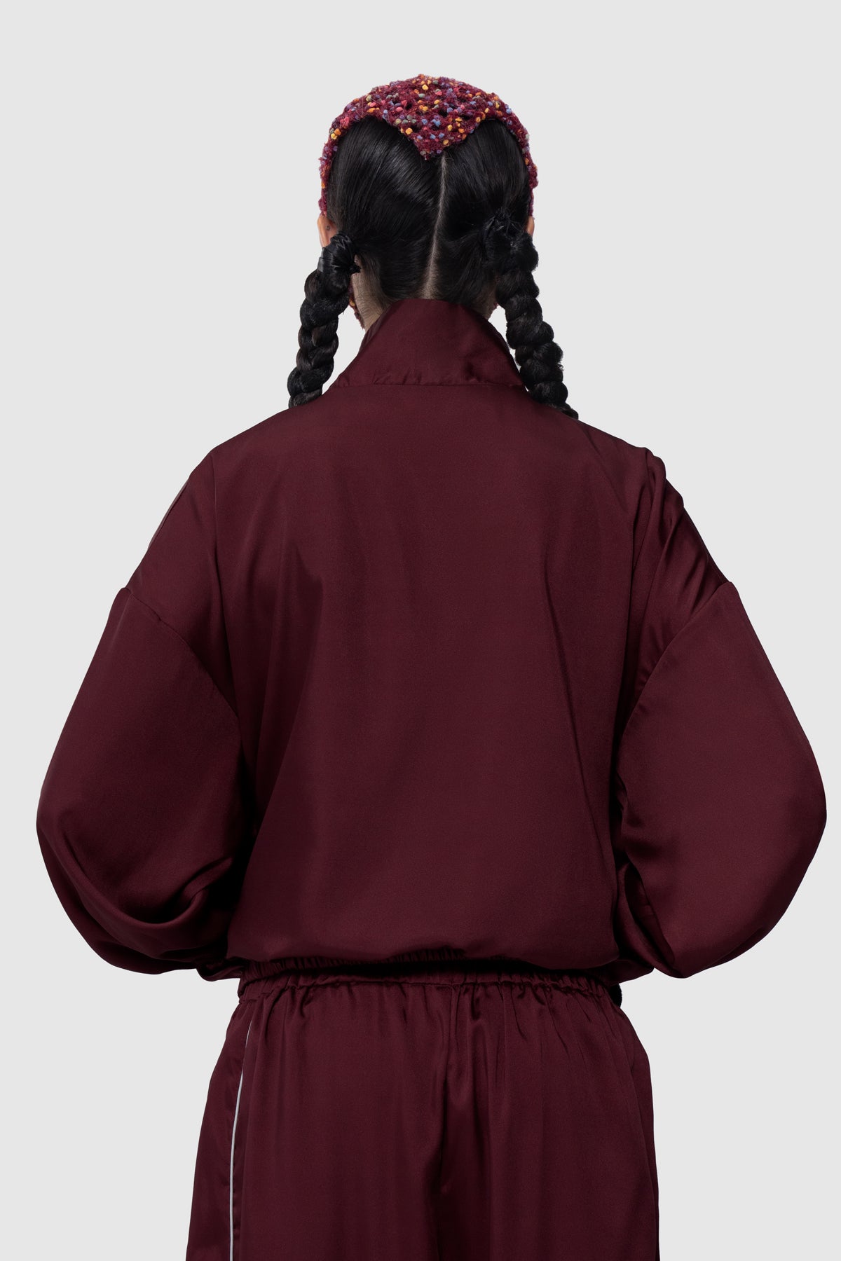 Medallion Athleisure Jacket - Ruby