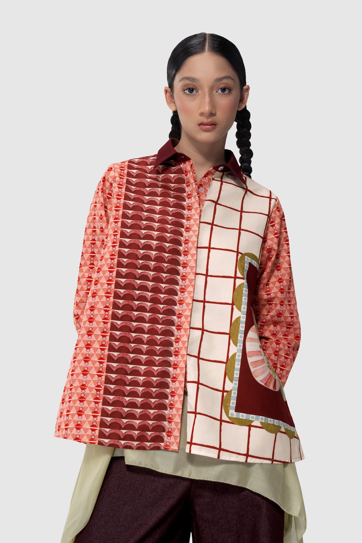 Mesh Motley Shirt - Terracotta