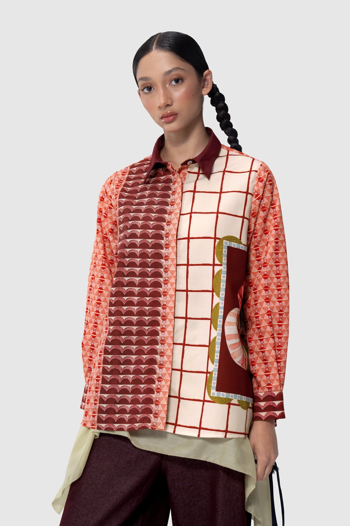 Mesh Motley Shirt - Terracotta