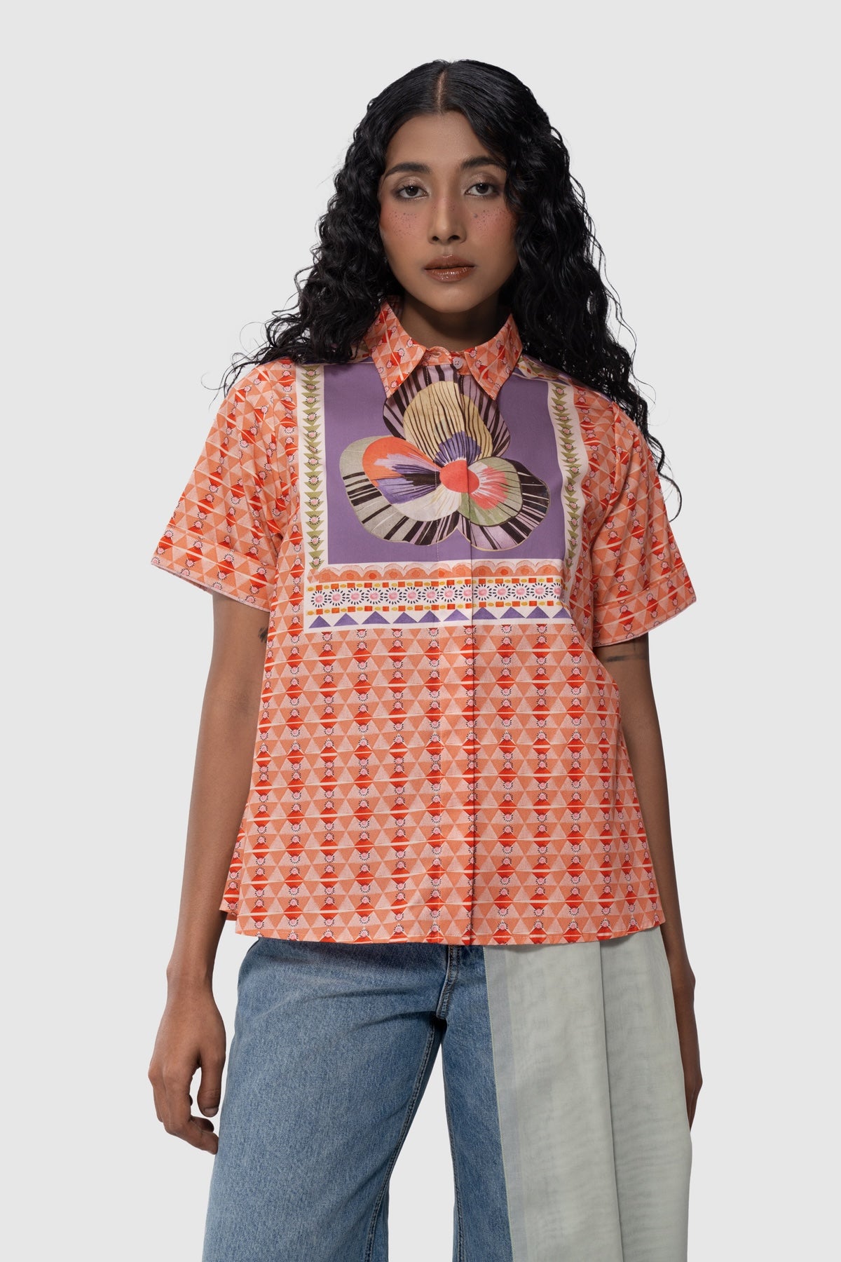 Mesh Short Shirt - Terracotta