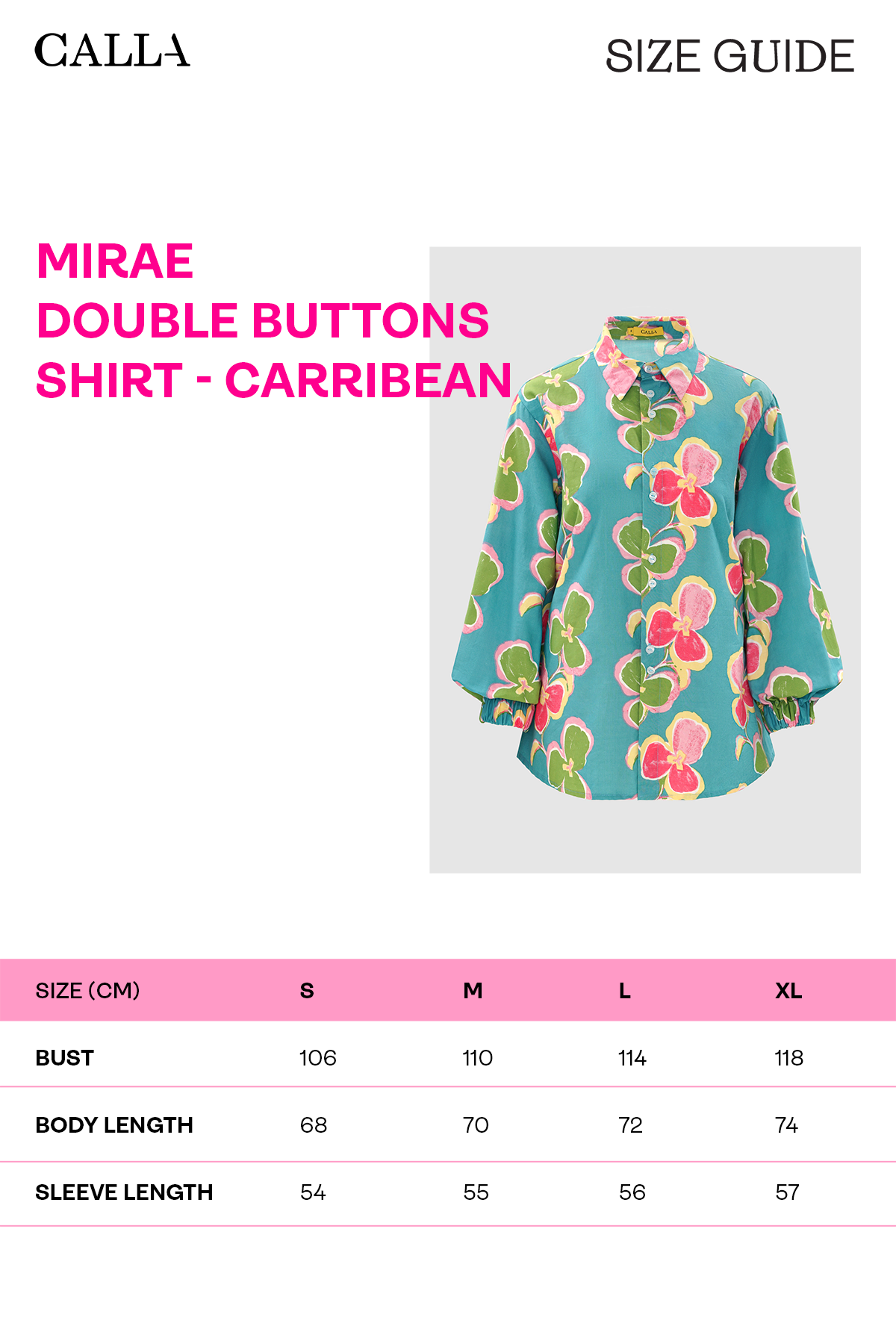 Mirae Double Buttons Shirt - Carribean