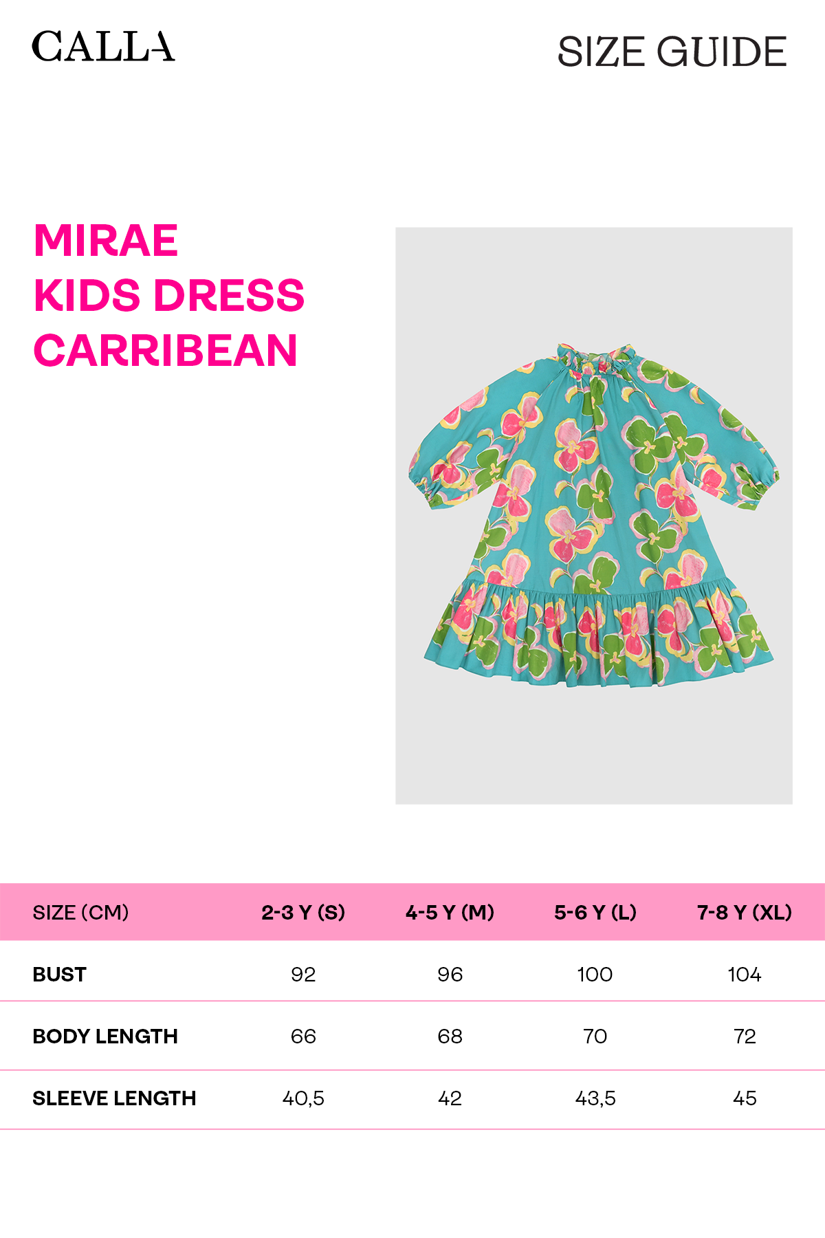 Mirae Kids Dress - Carribean