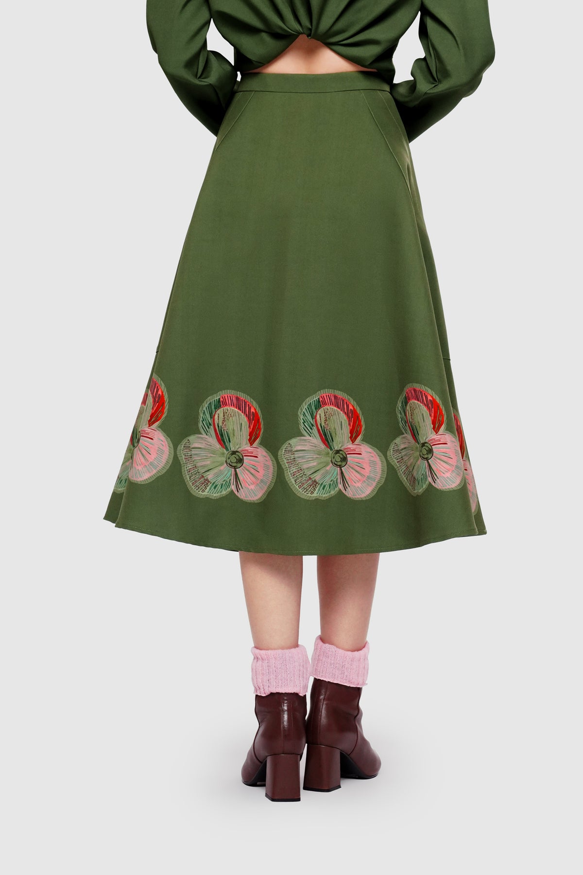 Mossveil Pocket Skirt - Cypress