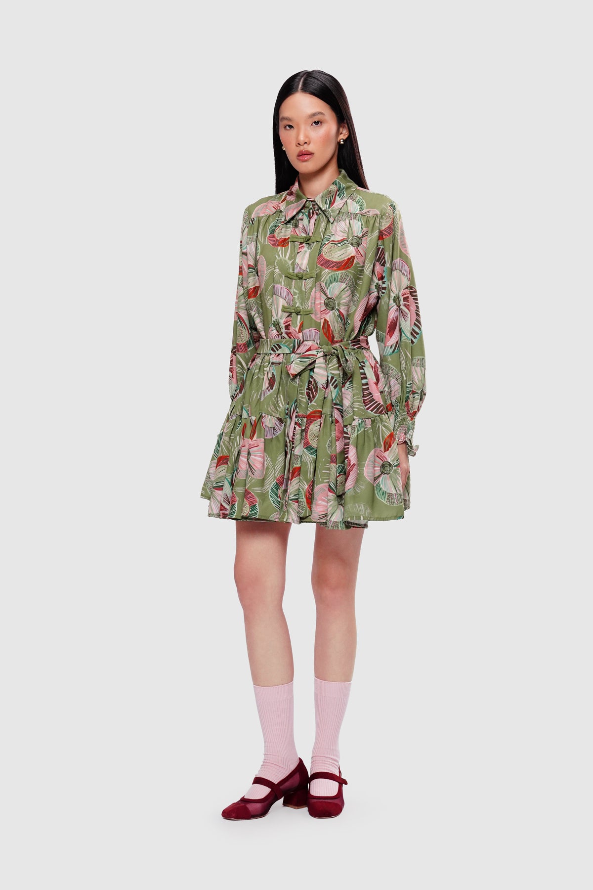 Mossveil Tiered Dress - Cypress