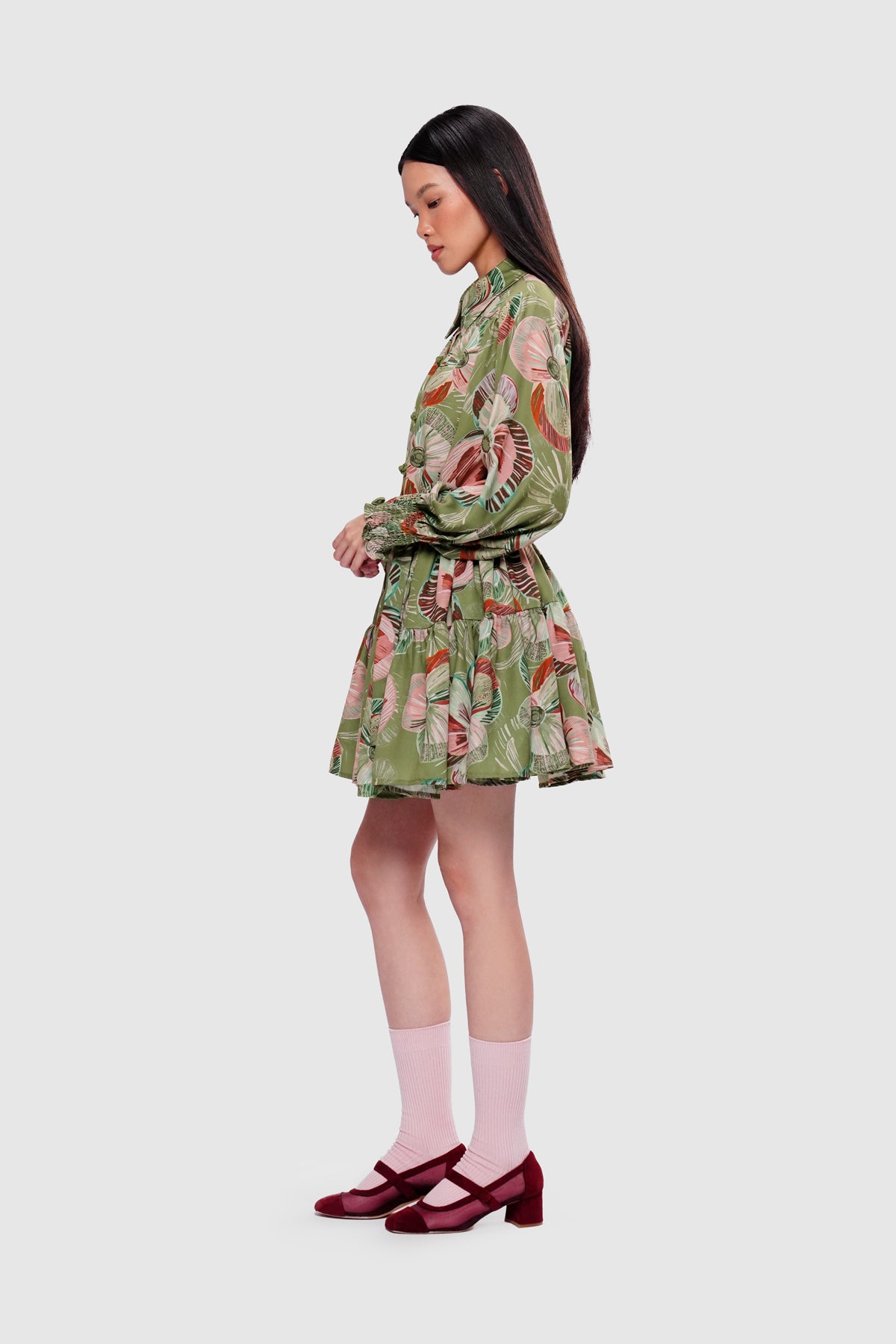 Mossveil Tiered Dress - Cypress