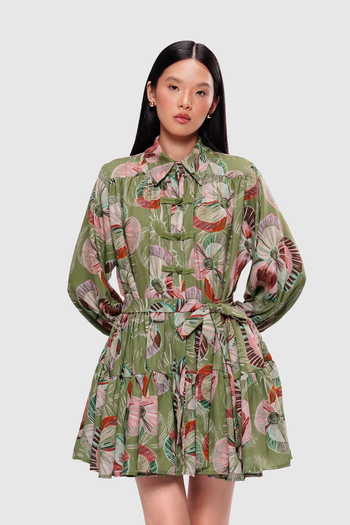 Mossveil Tiered Dress - Cypress