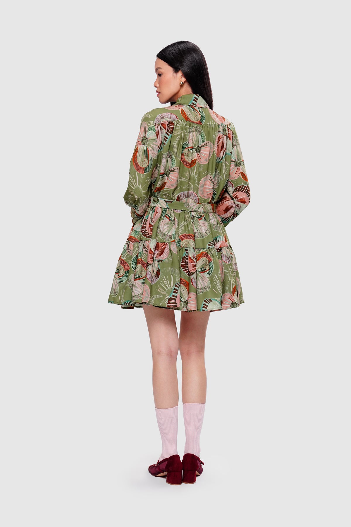 Mossveil Tiered Dress - Cypress