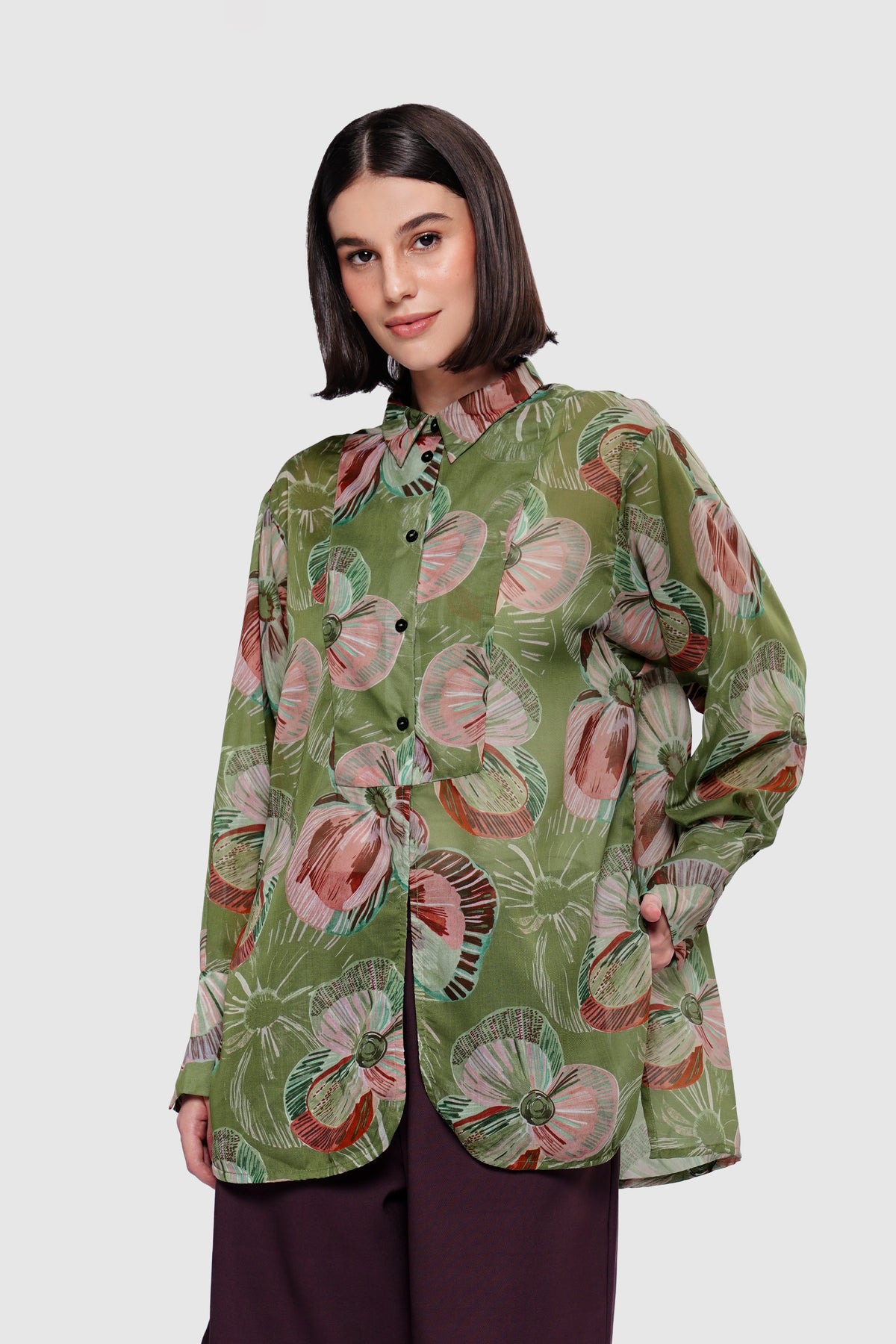 Mossveil Yoke Shirt - Cypress