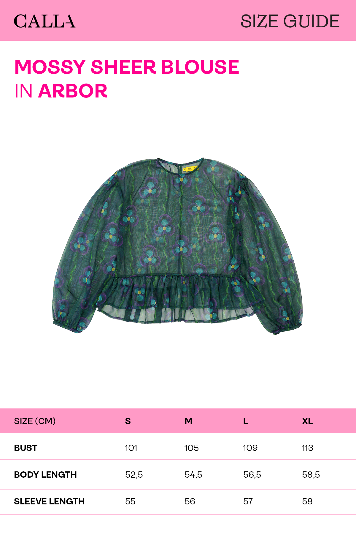 Mossy Sheer Blouse - Arbor